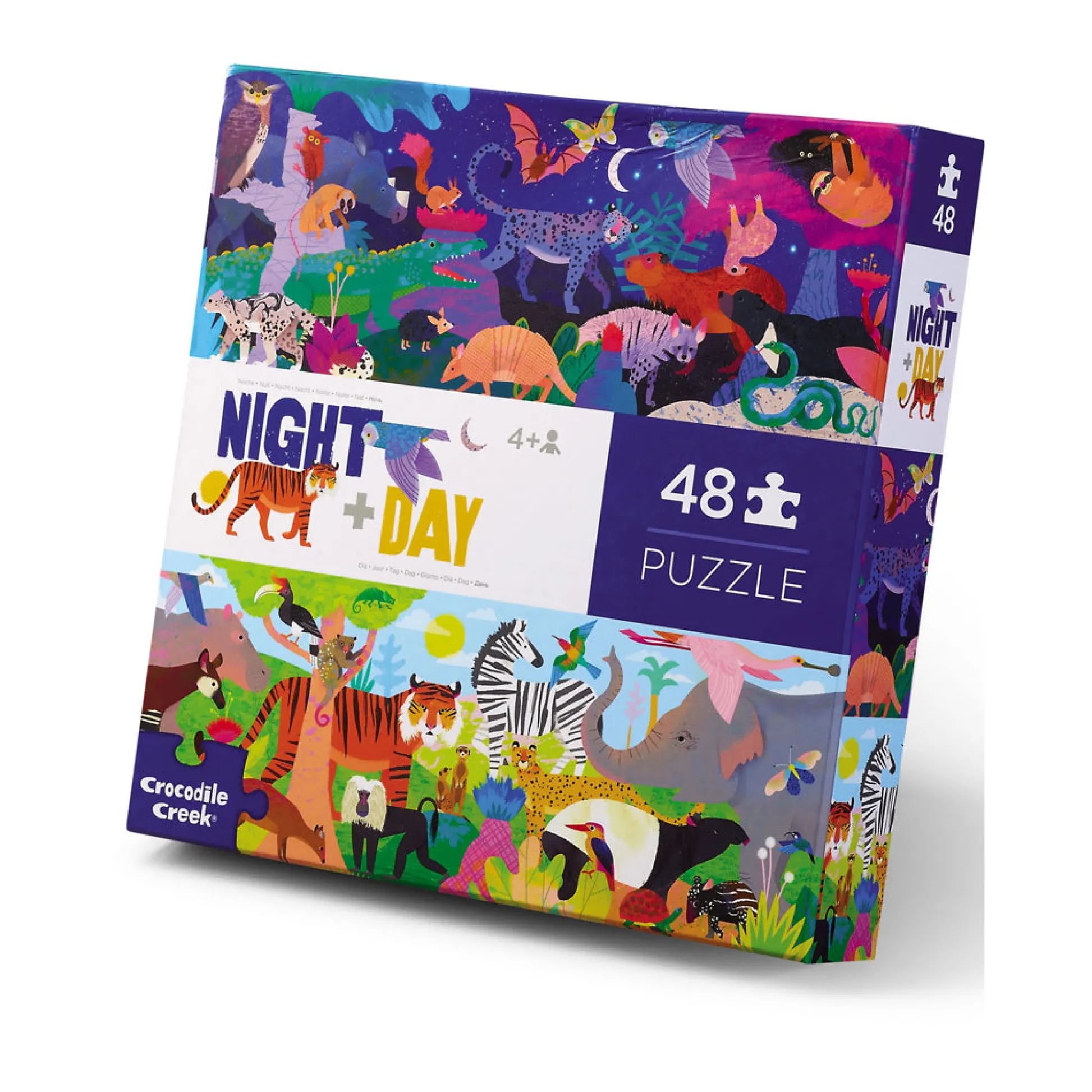AreYouGame Crocodile Creek Opposites Night & Day 48-Piece Floor Puzzle* Puzzles