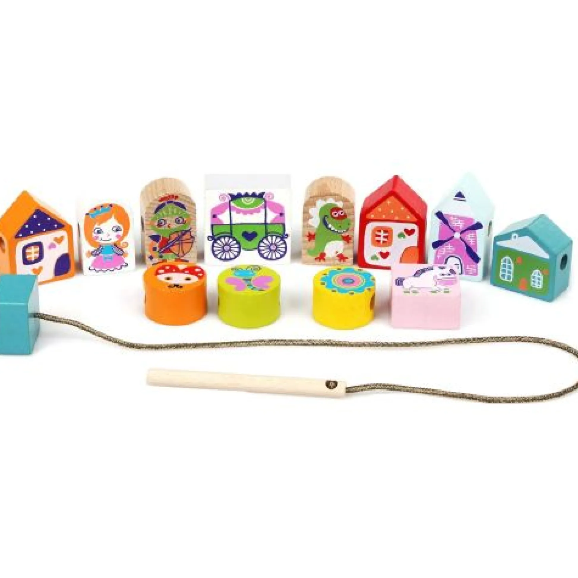 Calendar Holdings, LLC Cubica Enchanting Wooden Fairytale Lace and Learn Toy - European Craftsmanship* Preschool Education Toys & Activities