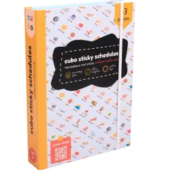 Flat River Group Cubo Sticky Schedules - Montessori Daily Routine Chart Cards for Ages 3+* Social & Emotional Skills|Preschool Education Toys & Activities