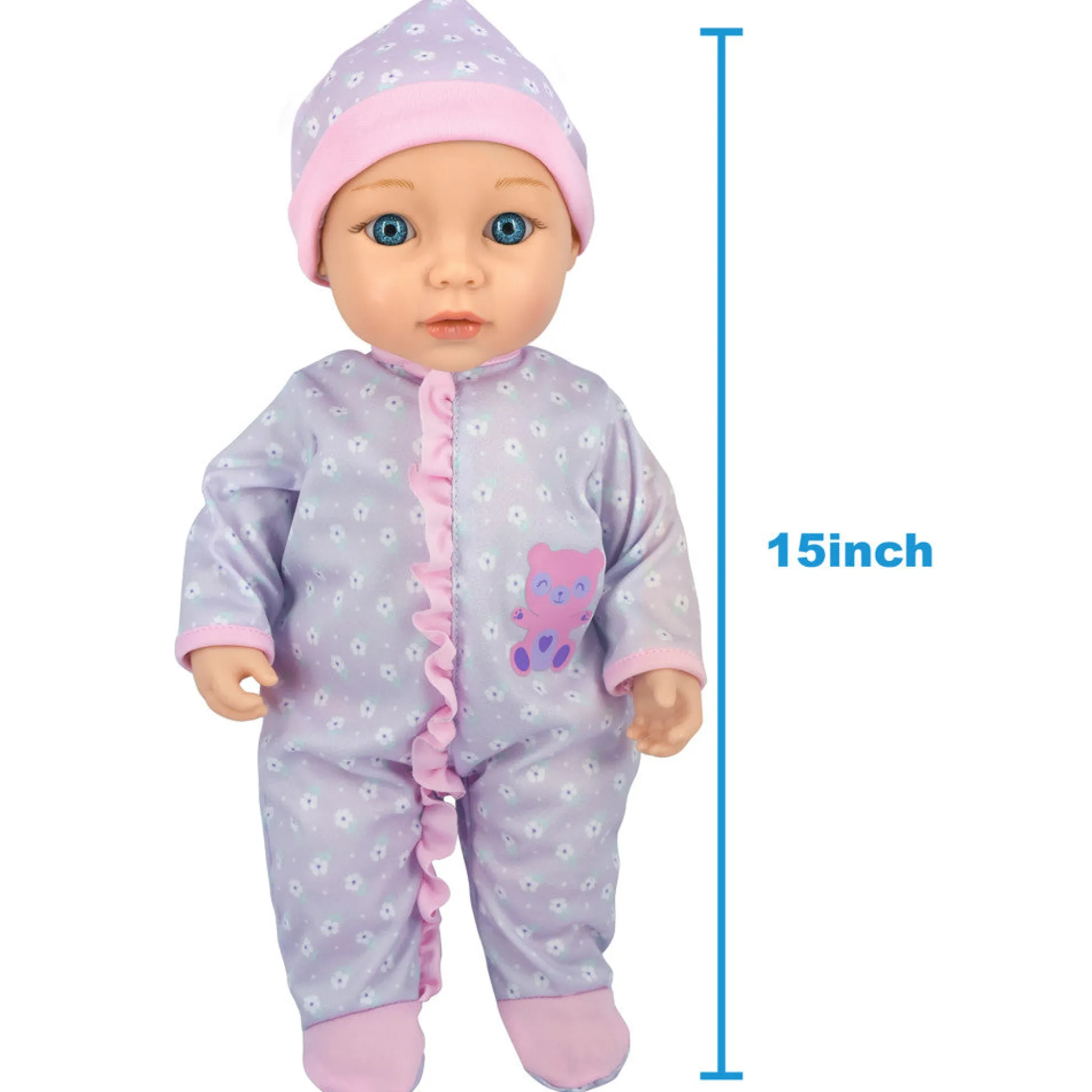 Flat River Group Cuddle Kids 15 inch Baby's First Check Up Doll - Pink & Purple* Baby Dolls|Stuffed Animals & Plush Toys