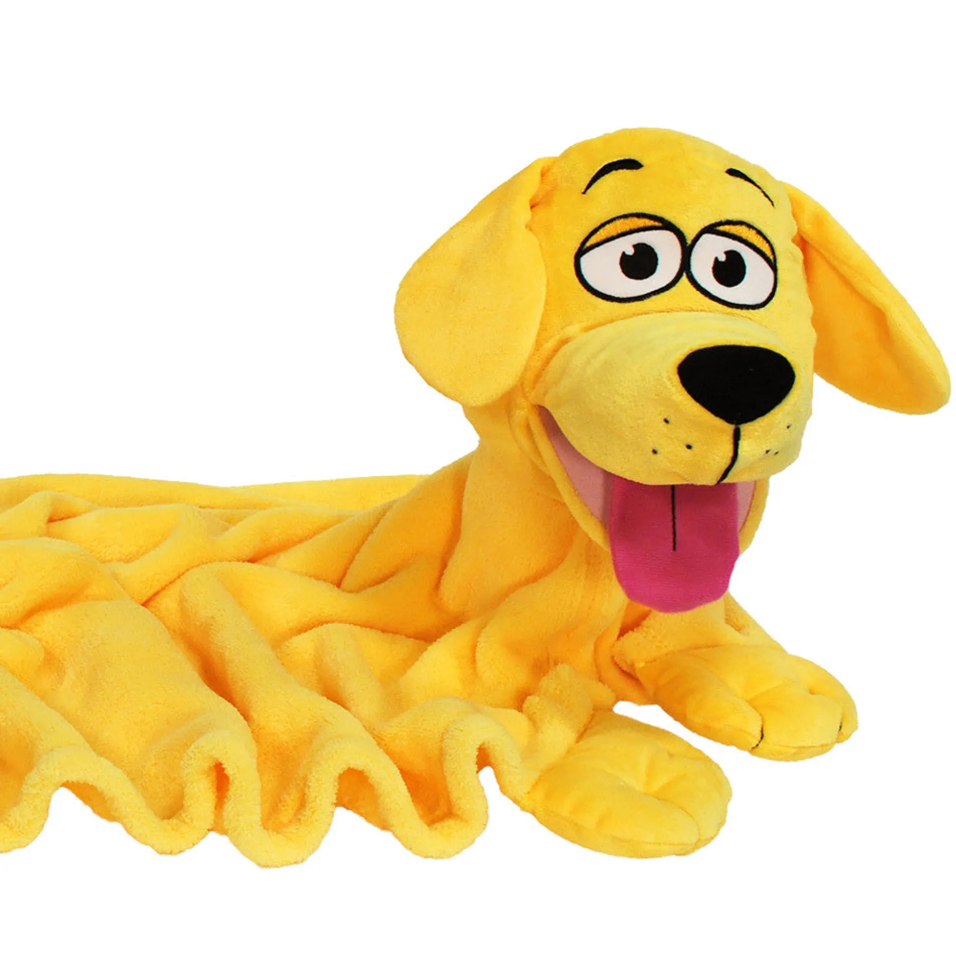Flat River Group Cuddleuppets Playful Yellow Dog - 2-In-1 Plush Puppet & Blanket* Stuffed Animals|Stuffed Animals & Plush Toys