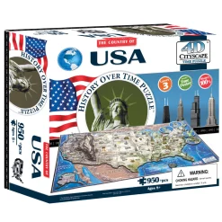 AreYouGame 4D Cityscape Time Puzzle - USA History Over Time 950+ pc* Puzzles