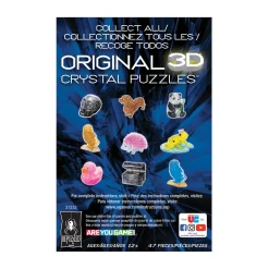 AreYouGame 3D Crystal Puzzle - Eloquent White Roses in a Vase, 47 Pieces* Puzzles