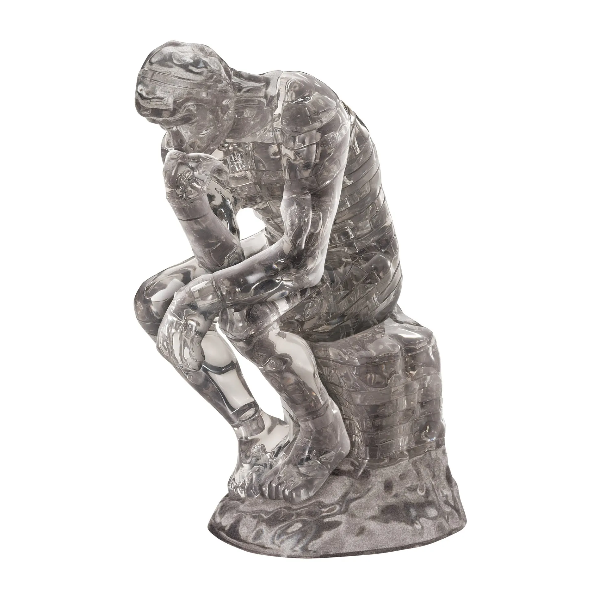 AreYouGame 3D Crystal Puzzle - The Thinker (Clear): 43 Pcs* Puzzles