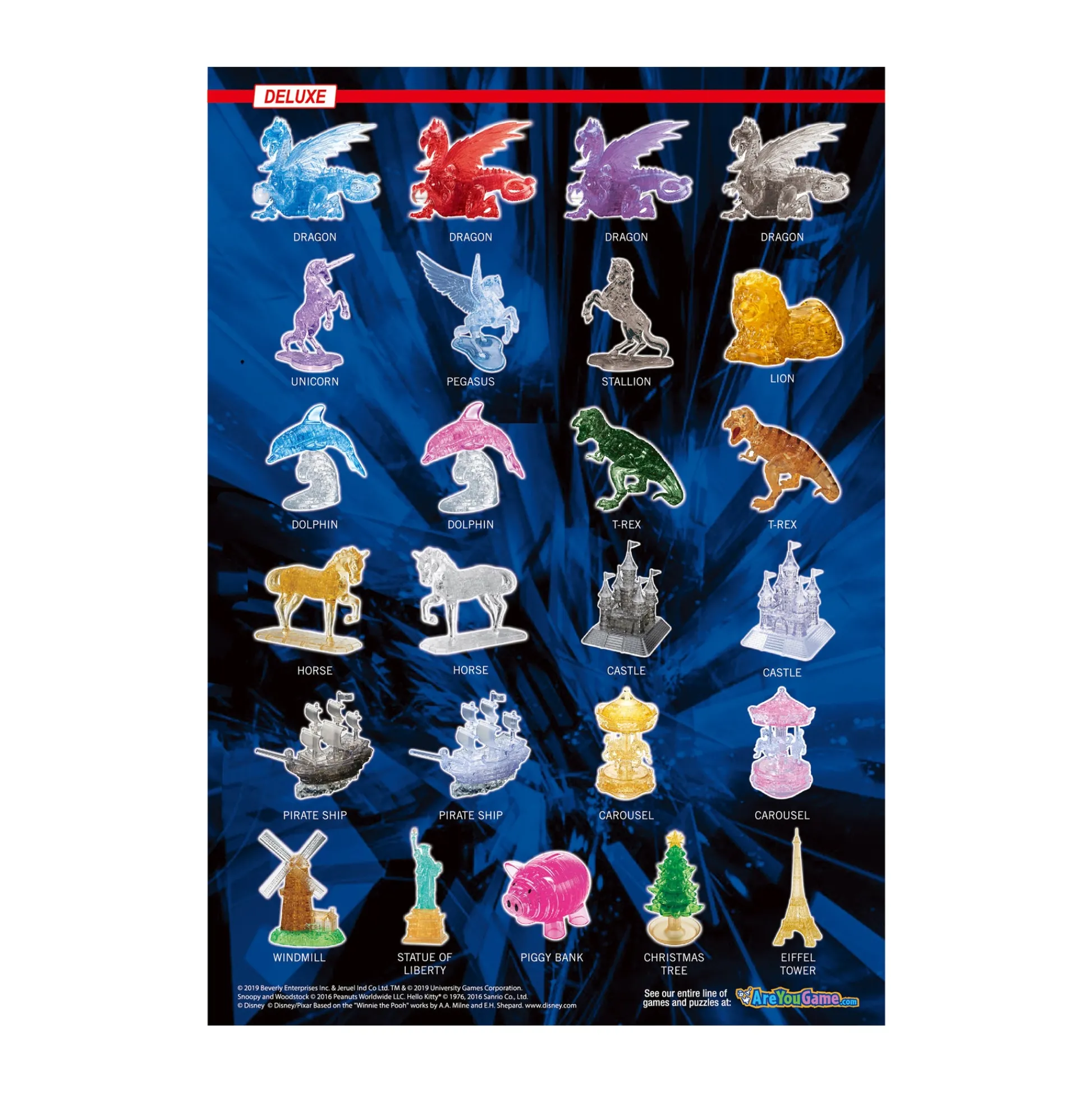 AreYouGame 3D Crystal Puzzle - The Thinker (Clear): 43 Pcs* Puzzles