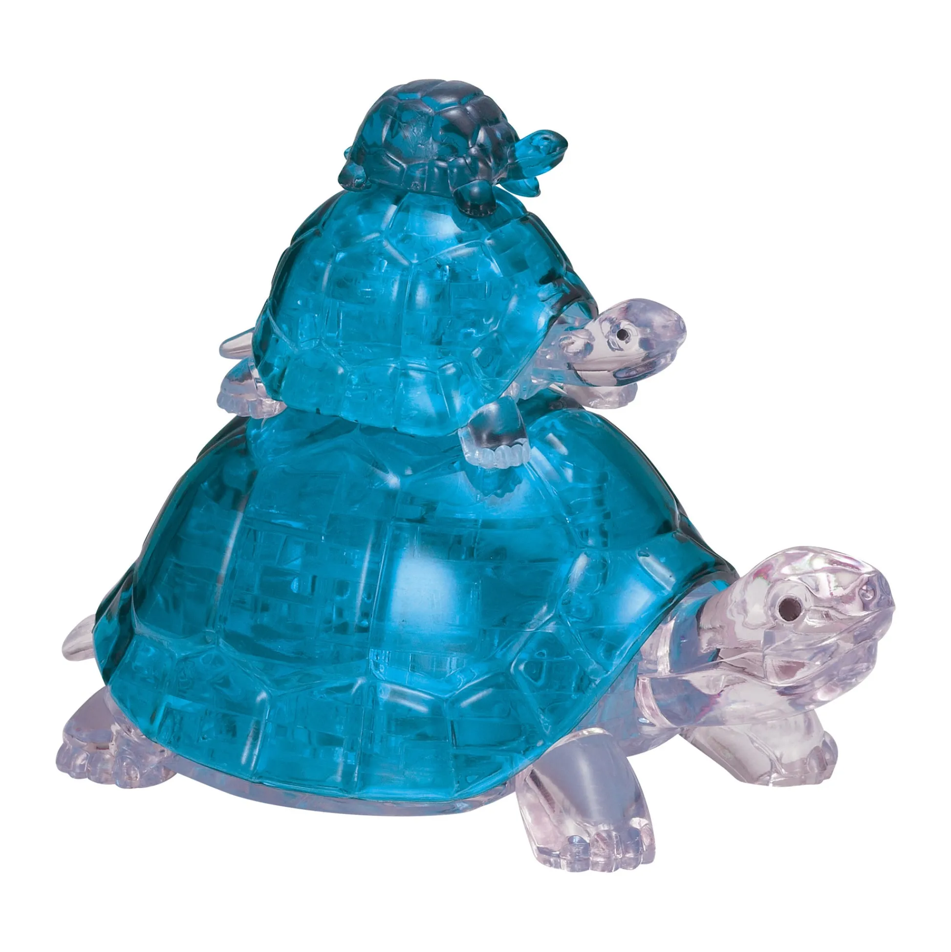 AreYouGame 3D Crystal Puzzle - Tranquil Turtles Assembly (Blue): 37 Pcs* Puzzles