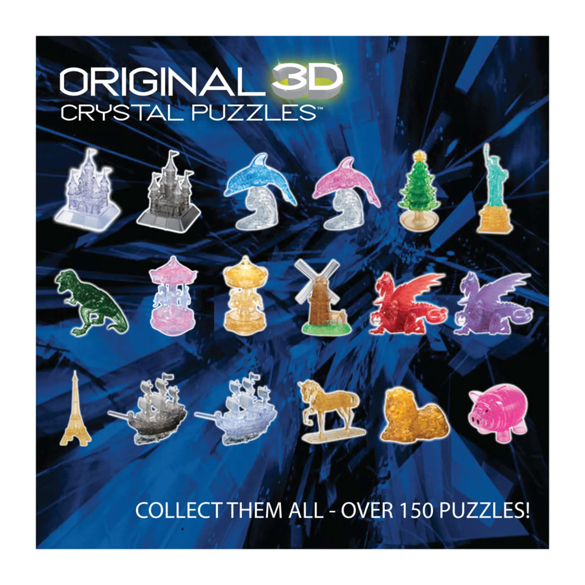 AreYouGame 3D Crystal Puzzle - Triceratops & Baby: Enigmatic 61 Piece Set* Puzzles