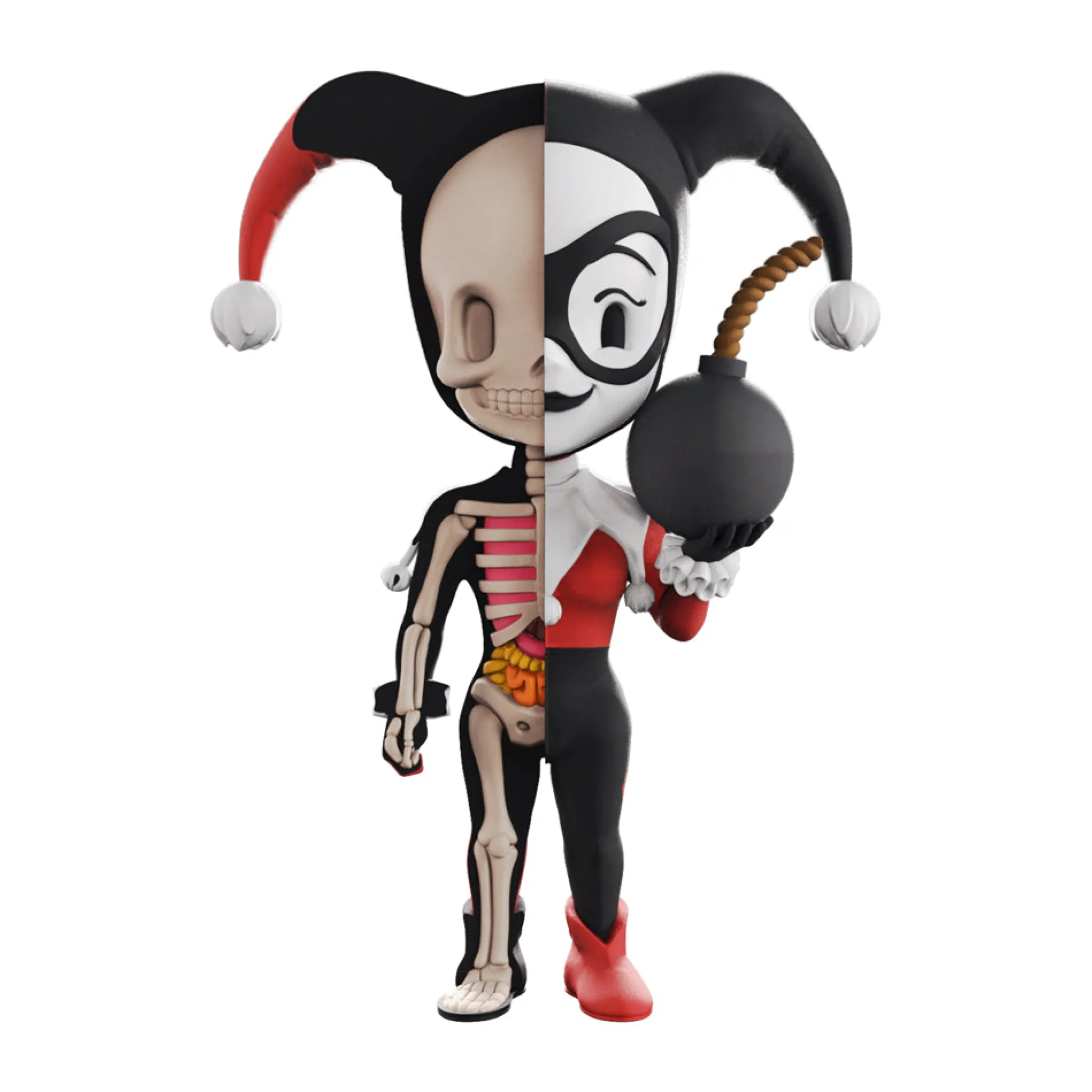 AreYouGame 4D Master XXRAY Vinyl Art Figure - 7 Inch Harley Quinn Dissected Collectible* Collectible Figures & Playsets|Dc Comics