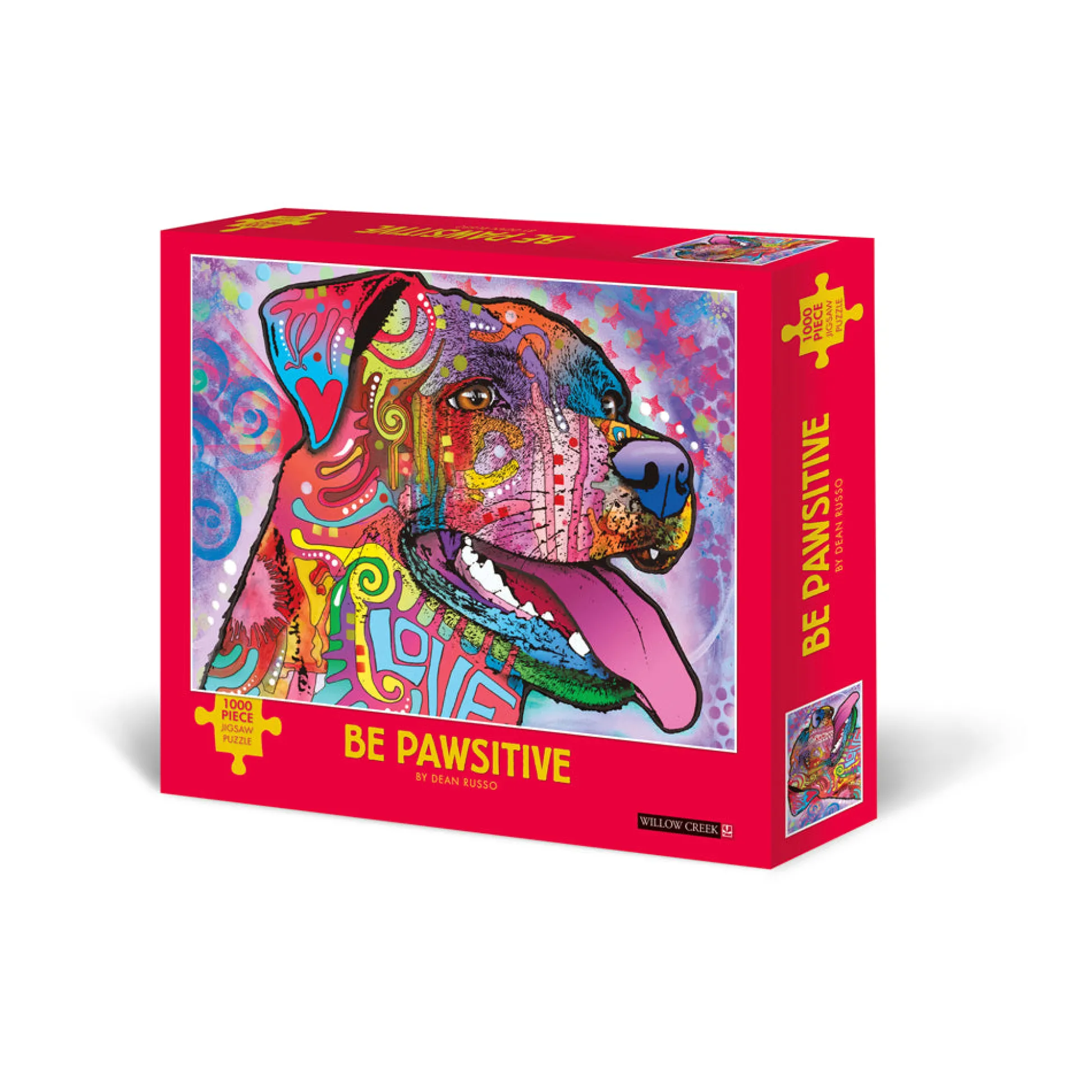 AreYouGame Dean Russo Be Pawsitive Dog-Themed Jigsaw Puzzle - 1000 pc* Puzzles