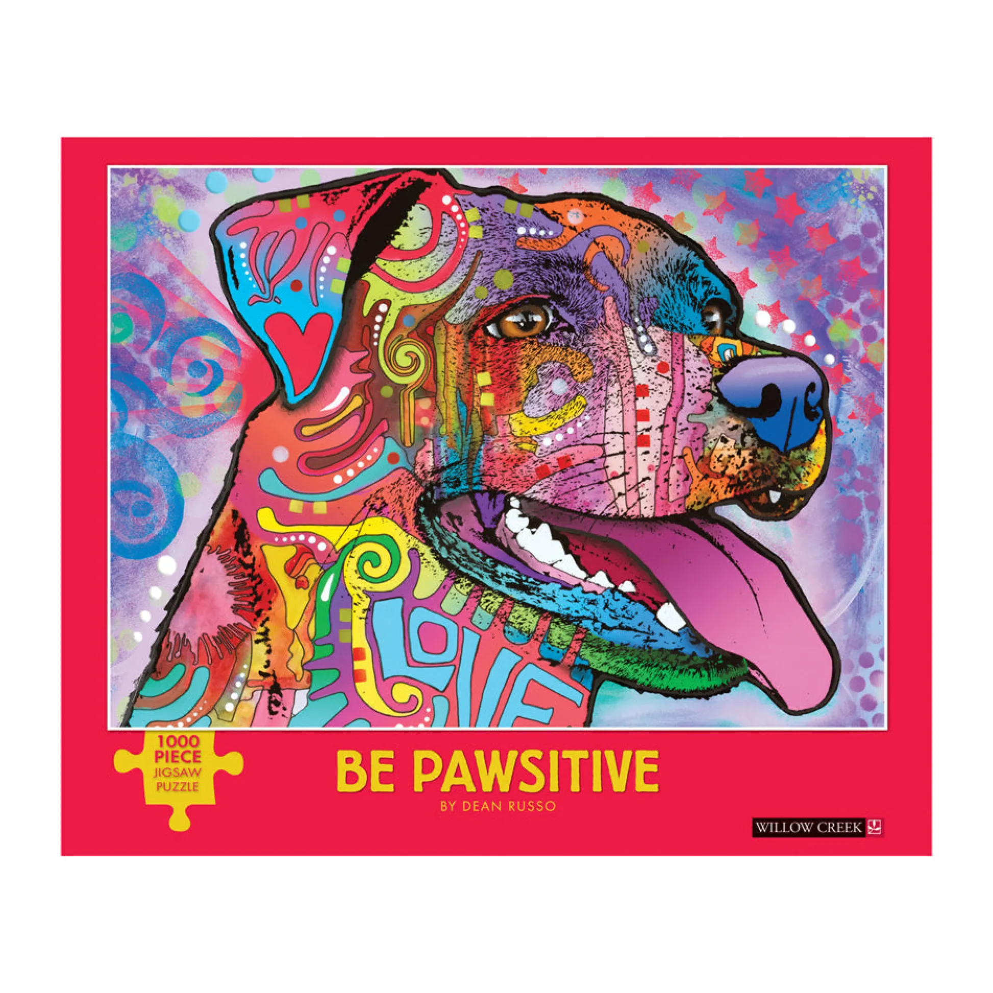 AreYouGame Dean Russo Be Pawsitive Dog-Themed Jigsaw Puzzle - 1000 pc* Puzzles