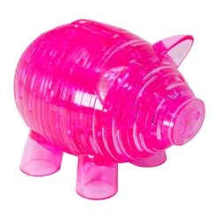 AreYouGame Deluxe Crystal Piggy Bank Kit - Hot Pink, 93 Piece 3D Puzzle* Puzzles