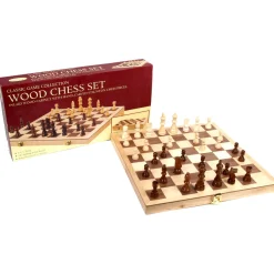 AreYouGame Deluxe Staunton Wood 18-inch Folding Chess Set* Board Games|Role-Playing Games