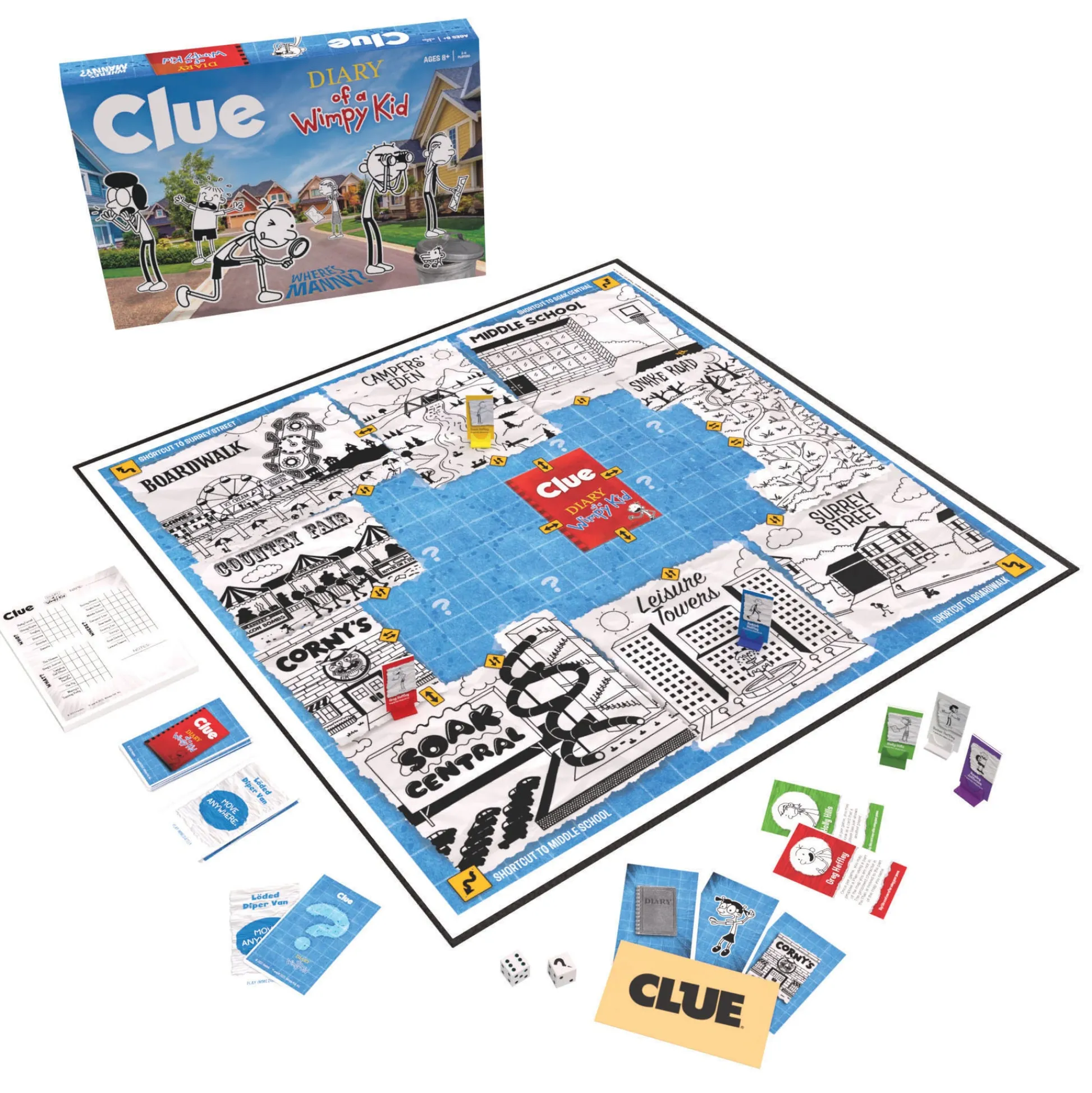 Educators Resource Diary of a Wimpy Kid CLUE Board Game* Board Games|Role-Playing Games