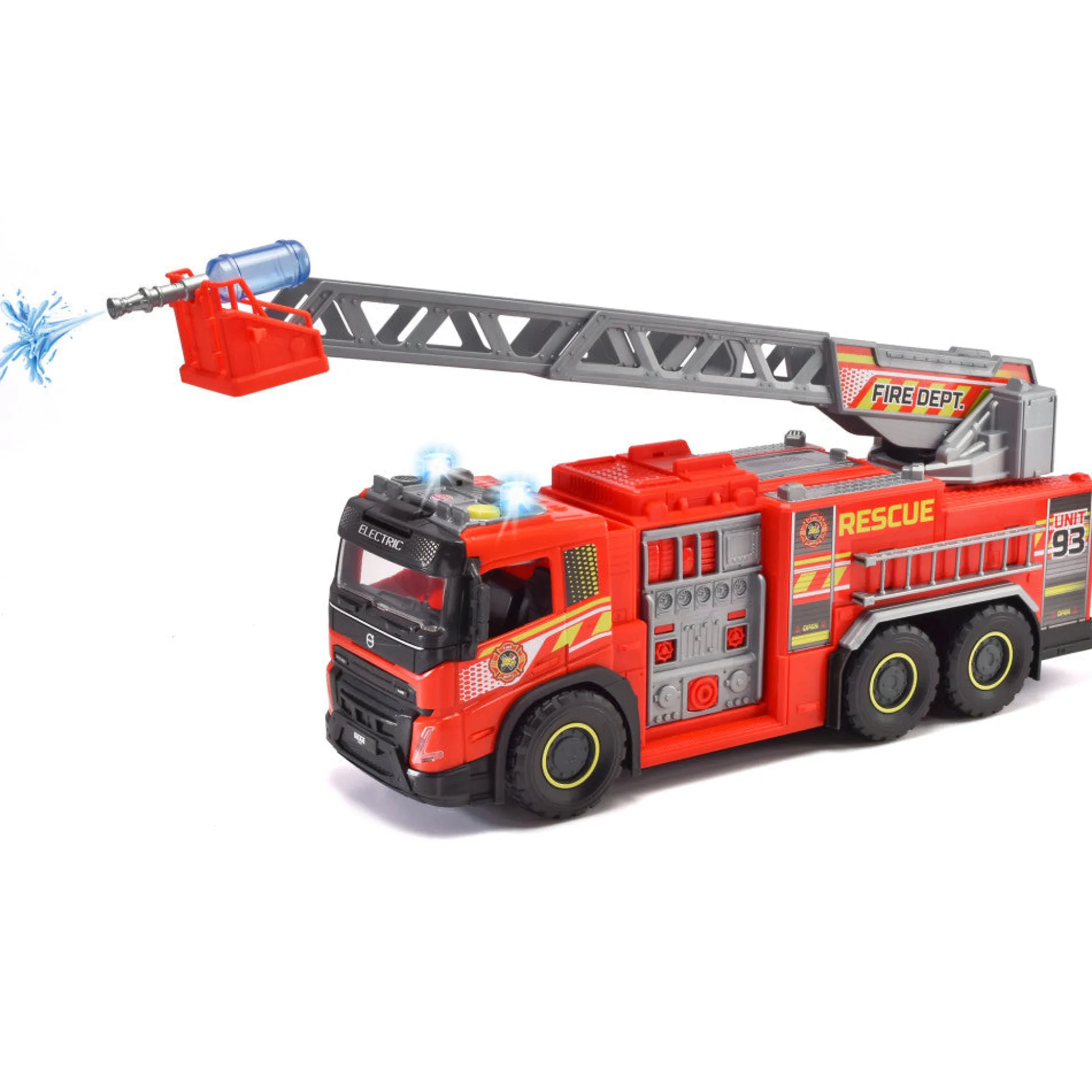 Flat River Group Dickie Toys 22" Volvo FMX Giant Fire Truck, Red - Interactive Rescue Vehicle, Ages 3+* Playsets & Vehicles