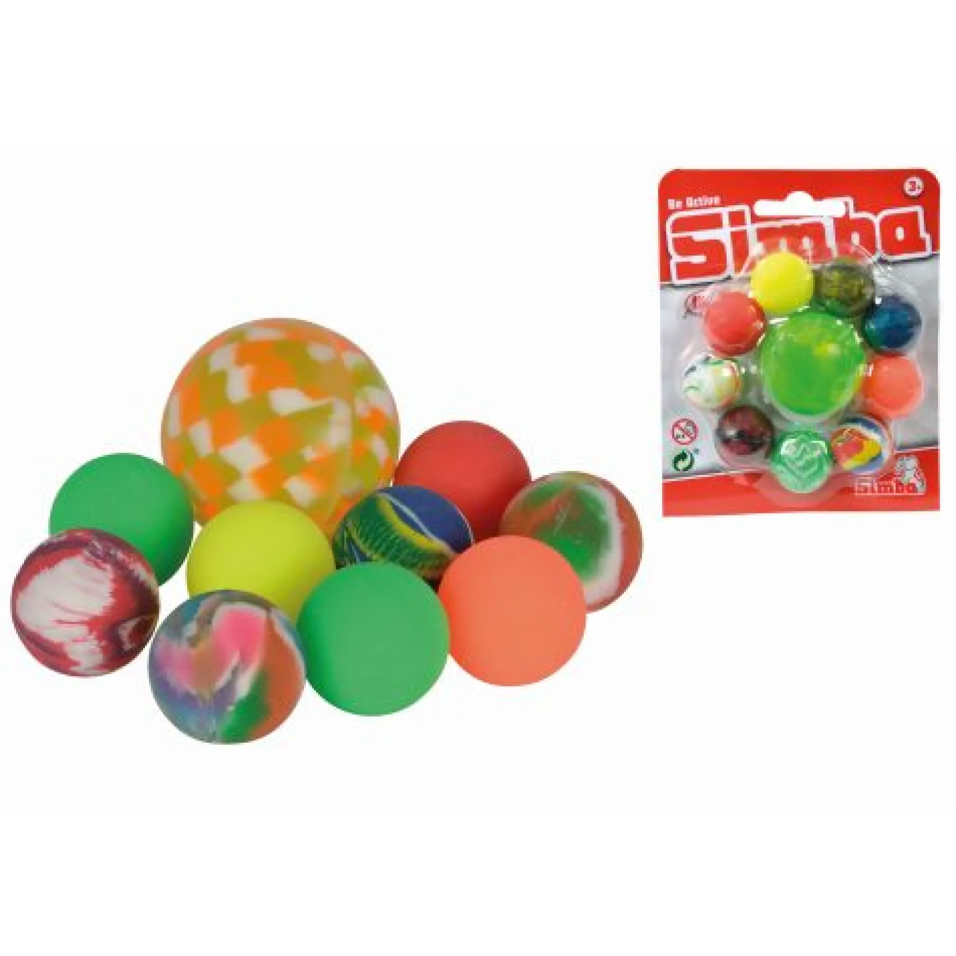 Calendar Holdings, LLC Dickie Toys Colorful Bouncing Balls Set - Multicolor 10 Piece Collection* Preschool Education Toys & Activities