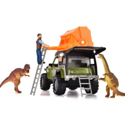 Flat River Group Dickie Toys Jeep Dino Camper Set - Dinosaur Transport Adventure, Green & Orange, Ages 3+* Playsets & Vehicles