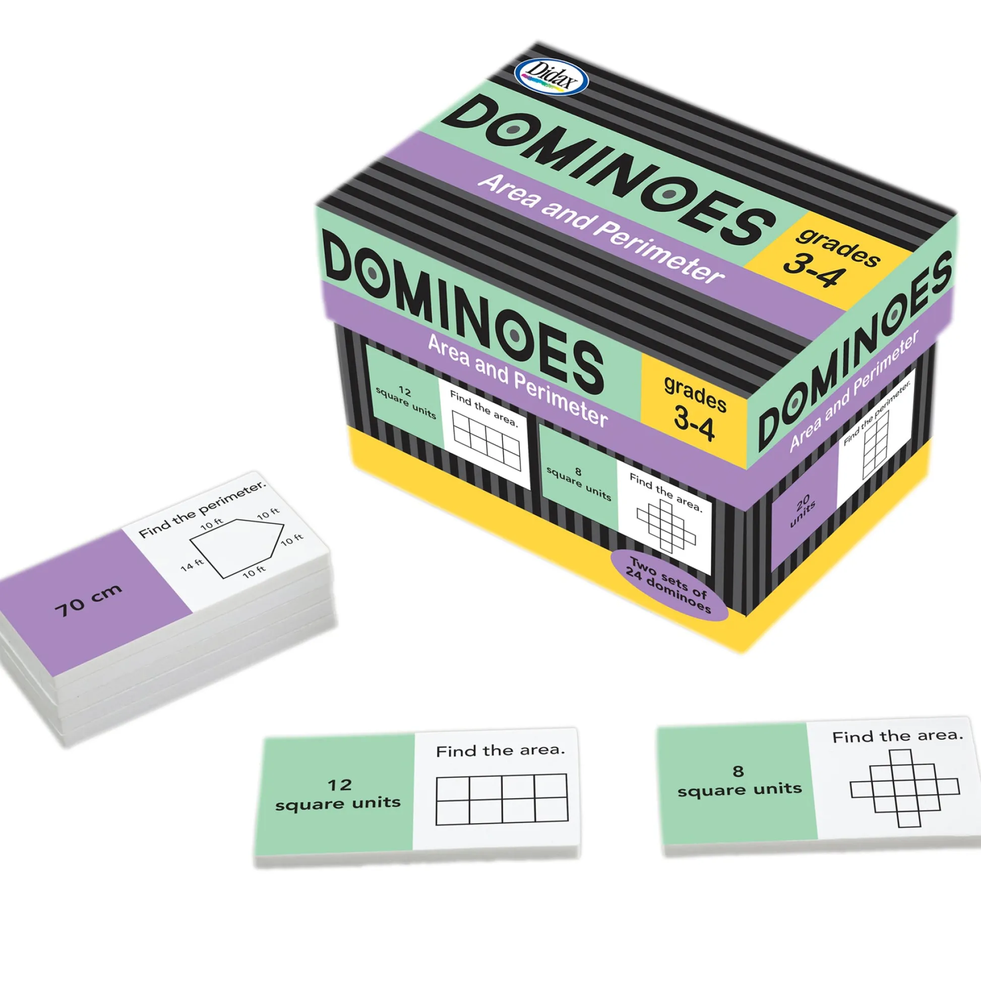 Educators Resource Didax Area and Perimeter Foam Dominoes Set - Educational Math Game* Dominoes & Tiles Games