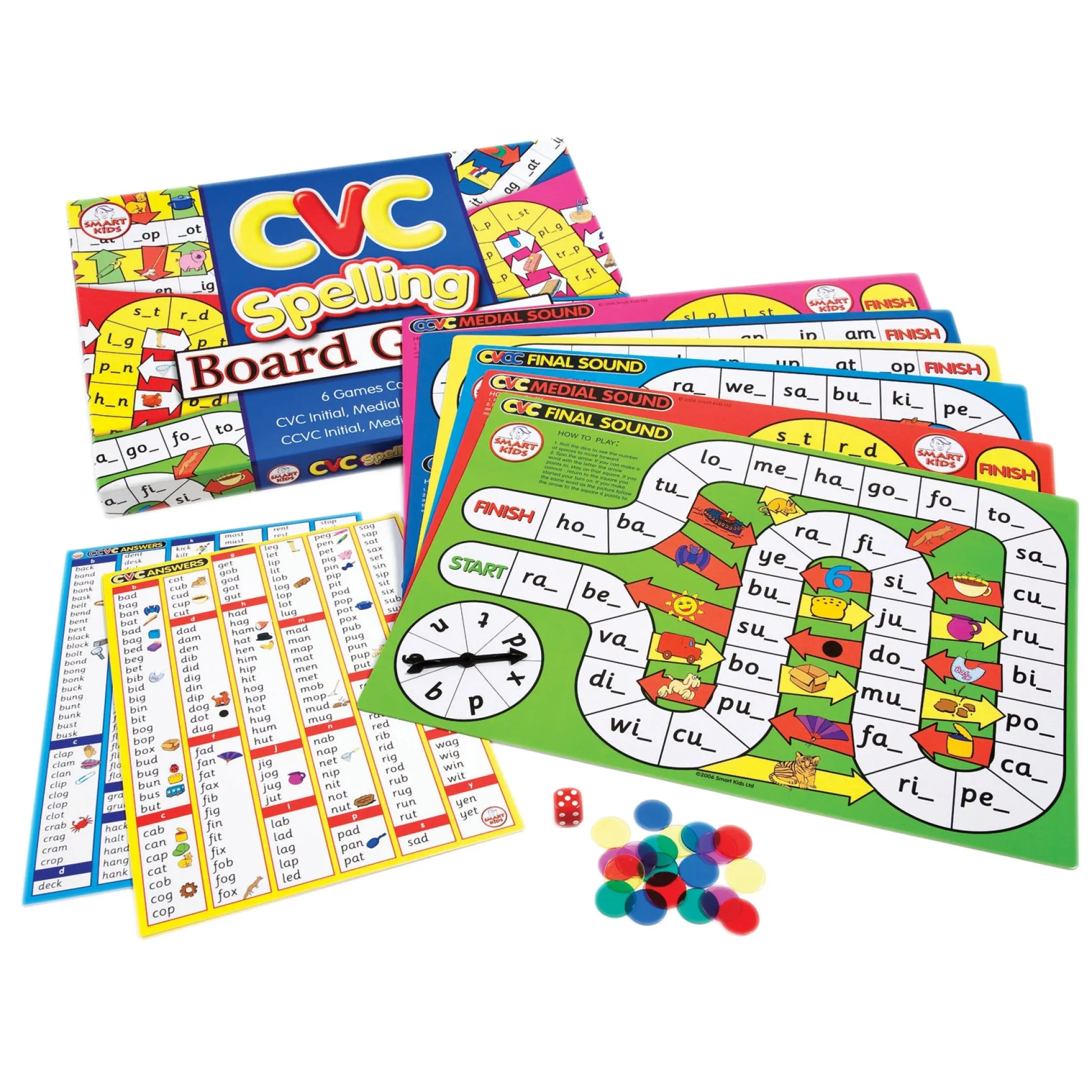 Educators Resource Didax® CVC Spelling Board Game - Early Reading Skills - Vibrant Fun* Role-Playing Games|Board Games