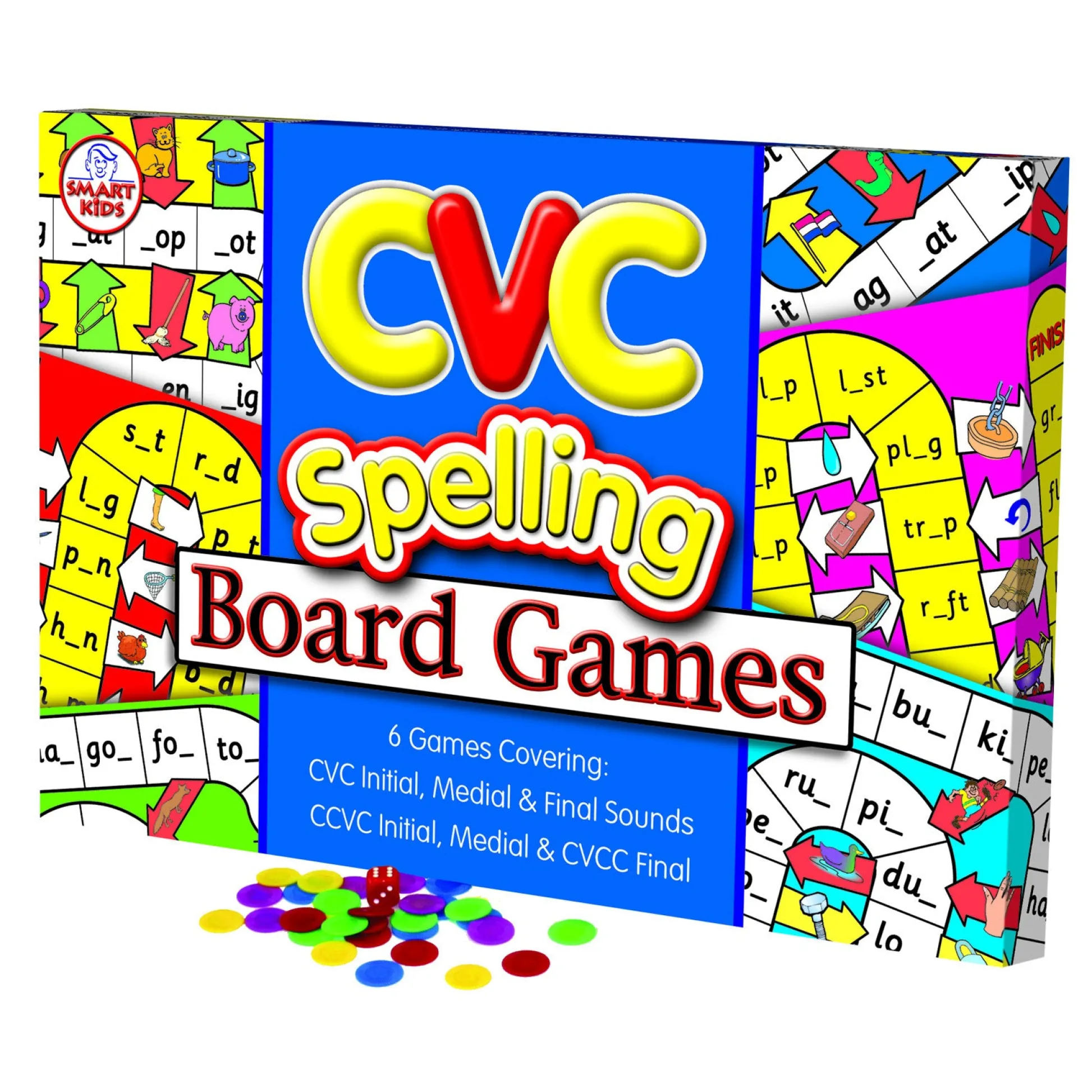 Educators Resource Didax® CVC Spelling Board Game - Early Reading Skills - Vibrant Fun* Role-Playing Games|Board Games
