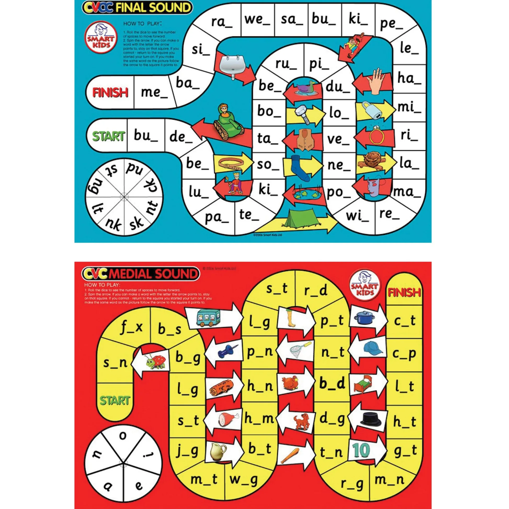Educators Resource Didax® CVC Spelling Board Game - Early Reading Skills - Vibrant Fun* Role-Playing Games|Board Games