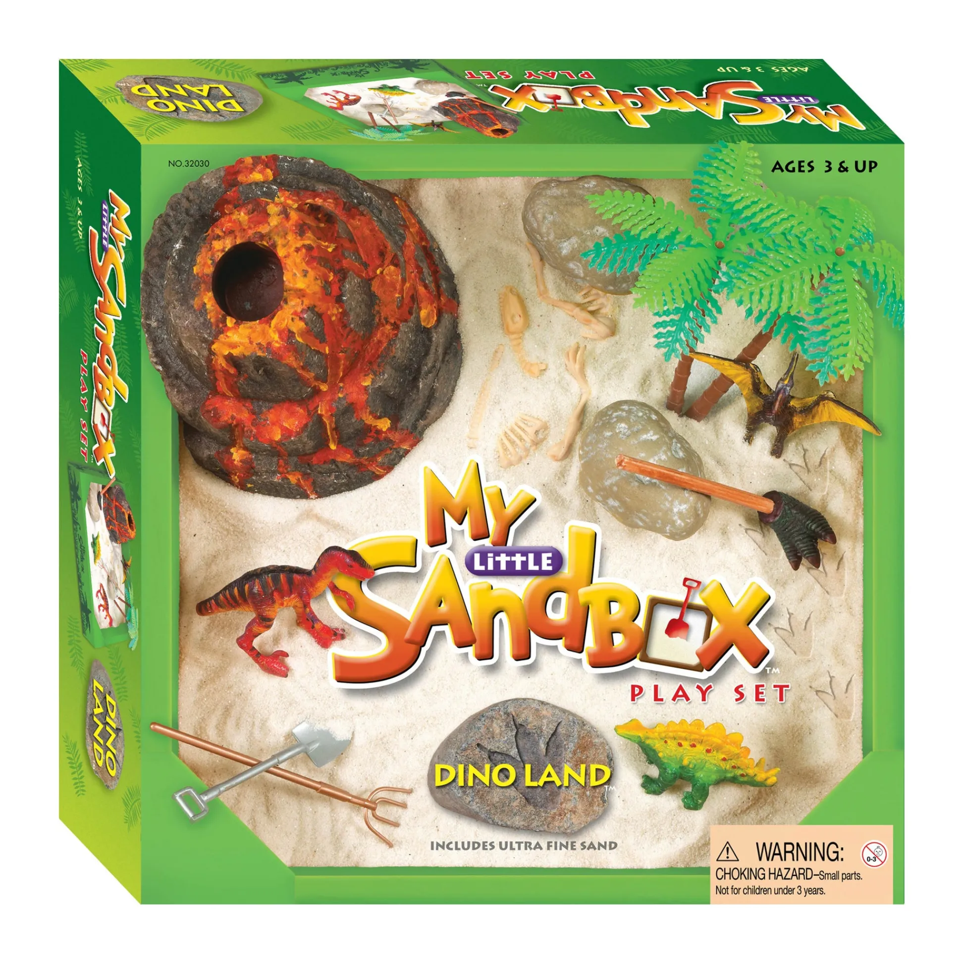 AreYouGame Dino Land - My Little Sandbox - Deluxe Tabletop Play Set* Animal Figures|Dress Up