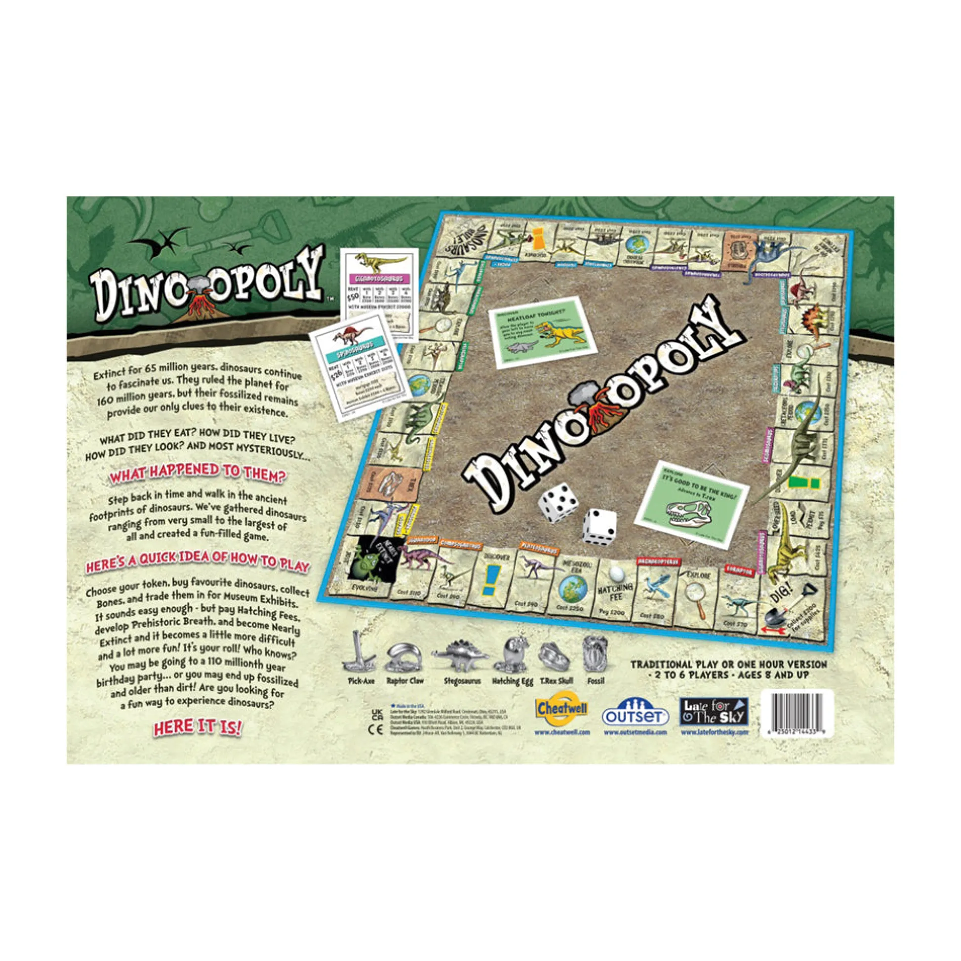 AreYouGame Dino-Opoly Prehistoric Dinosaur Trading Board Game* Board Games|Role-Playing Games