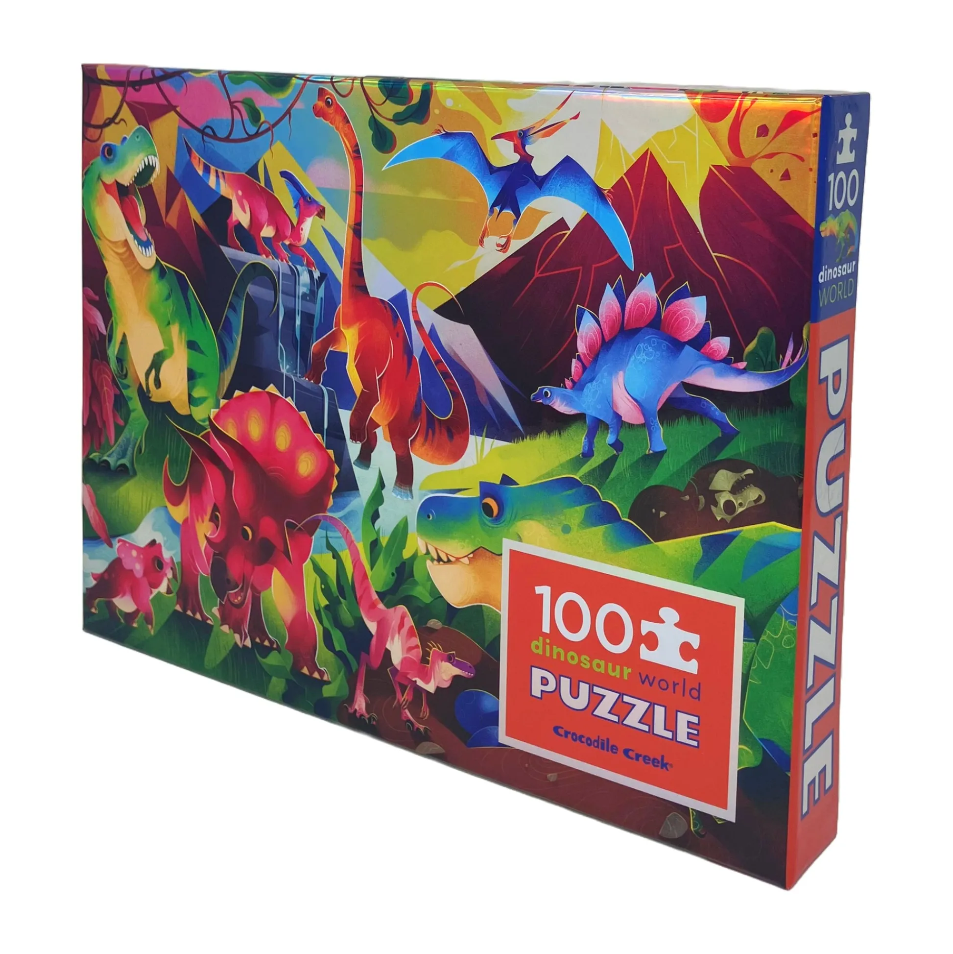 AreYouGame Dinosaur World Holographic Foil Puzzle - 100 pc* Puzzles