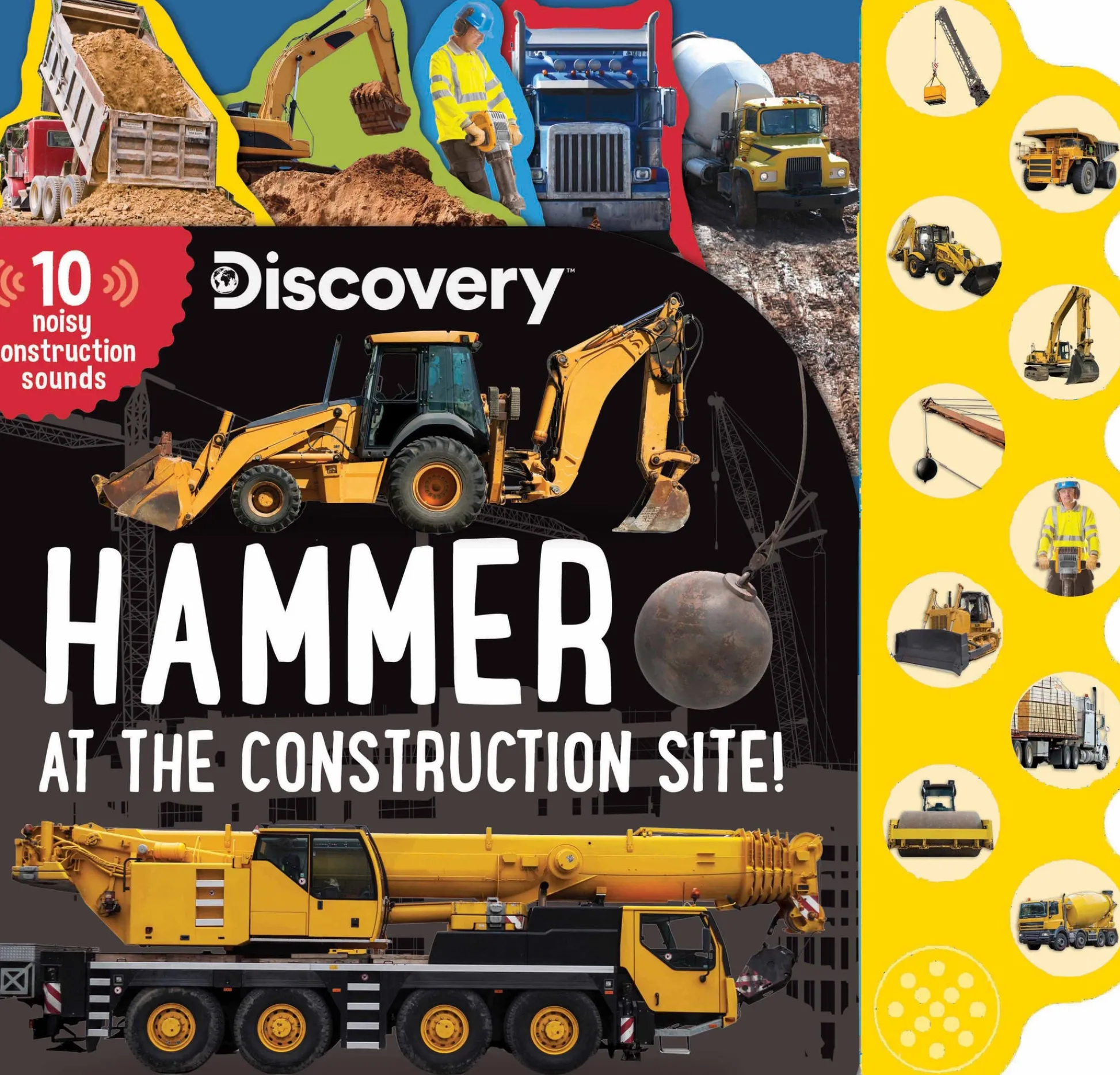 Readerlink Distribution Services Discovery 10-Button Sound Books: Hammer at the Construction Site - Interactive Sound Book*Kids Reading, Writing & Speech|Sound Books