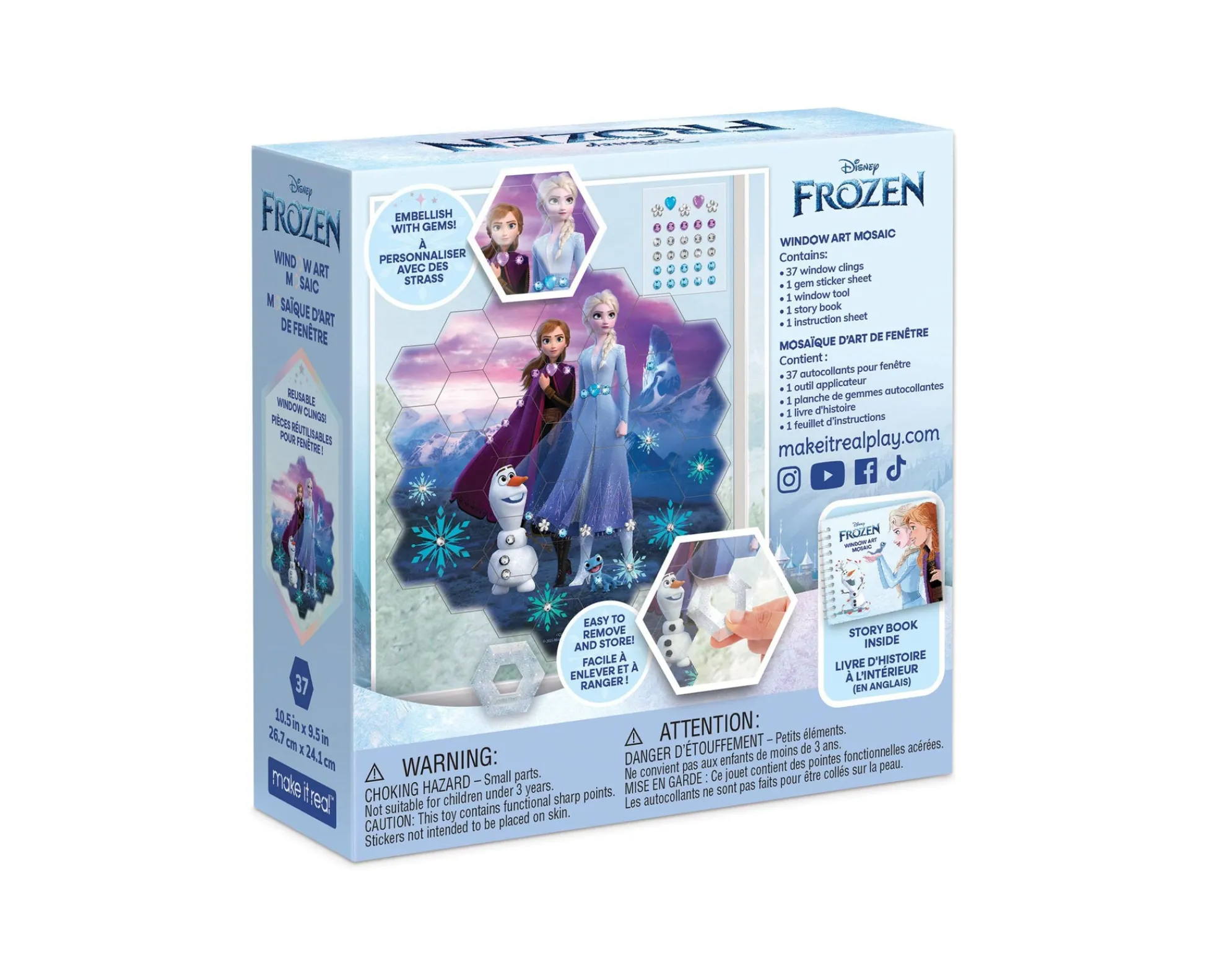 Flat River Group Disney Frozen Window Art Mosaic Kit - Create Elsa and Anna Mosaics* Crafts & Activities