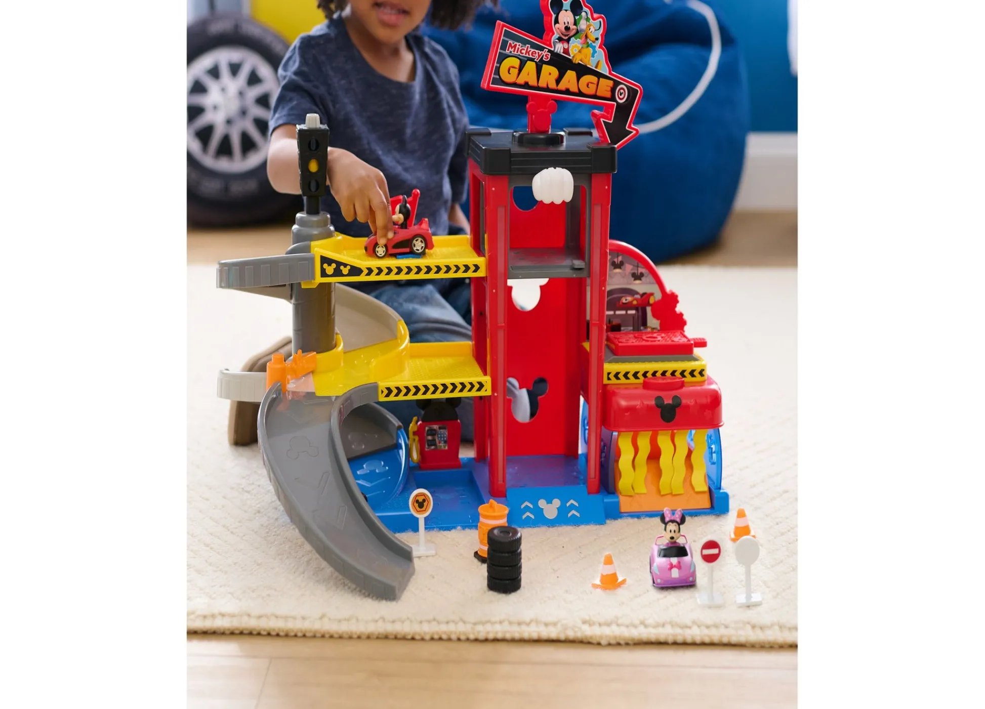 Macy's - Supplier Disney Junior Mickey Mouse Ready to Race Garage Playset* Preschool Education Toys & Activities|Preschool Vehicles