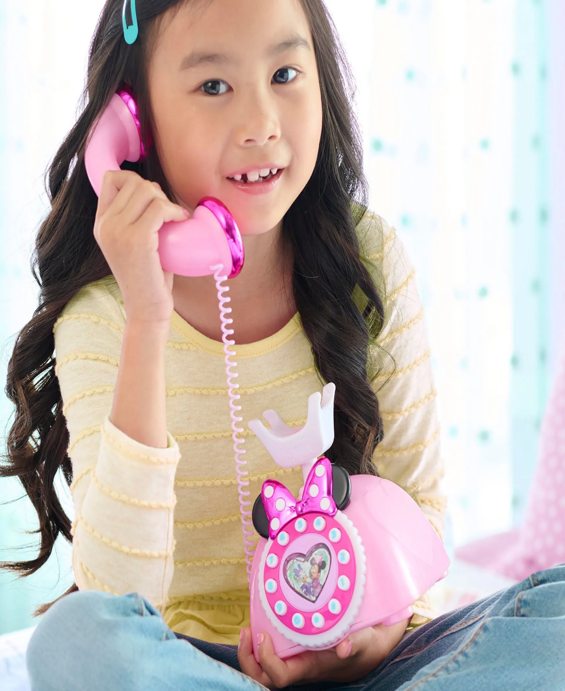 Macy's - Supplier Disney Junior Minnie Mouse Ring Me Rotary Phone – Iridescent Pink* Tools & Workshops|Dress Up