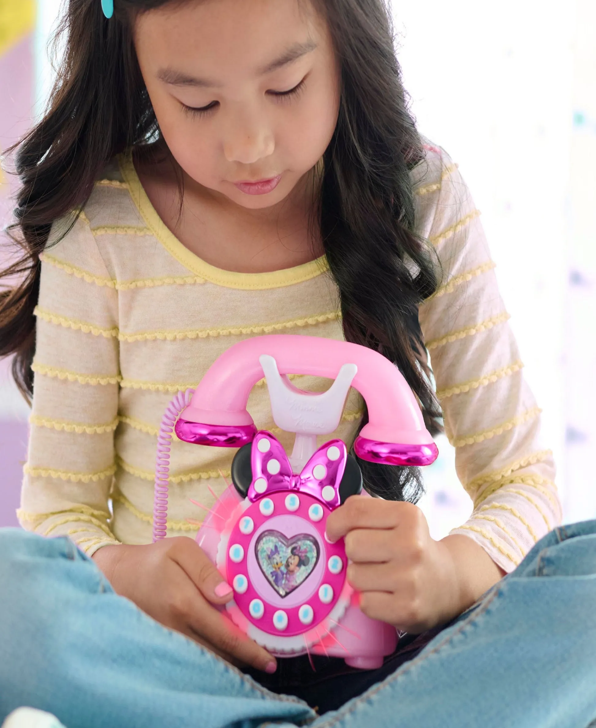 Macy's - Supplier Disney Junior Minnie Mouse Ring Me Rotary Phone – Iridescent Pink* Tools & Workshops|Dress Up