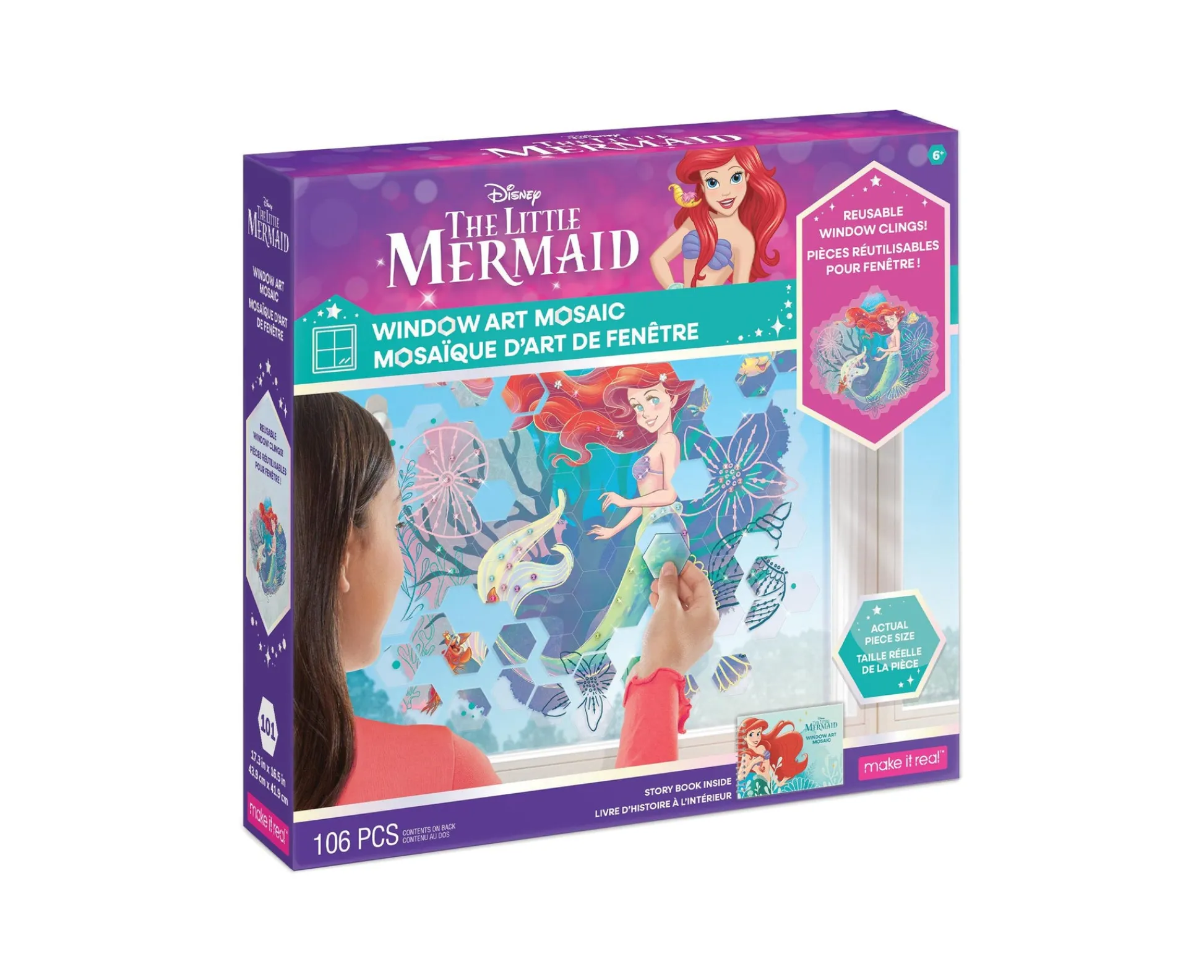Flat River Group Disney The Little Mermaid Ariel Window Art Mosaic Kit* Crafts & Activities