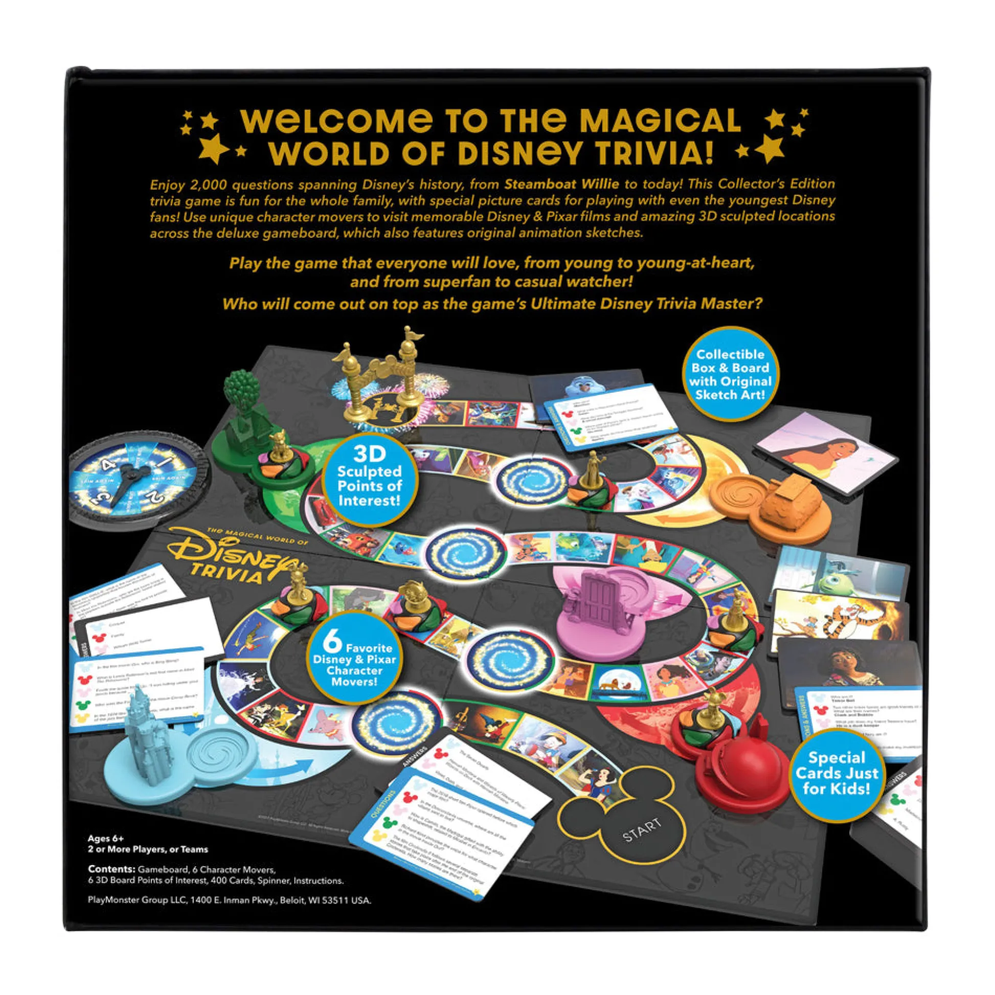AreYouGame Disney The Magical World of Disney Trivia Board Game* Social & Emotional Skills|Role-Playing Games