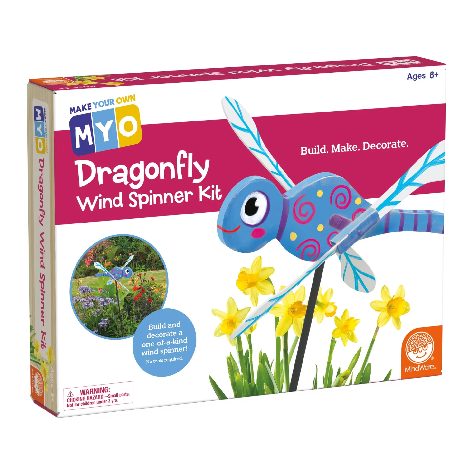 AreYouGame DIY Dragonfly Wind Spinner Craft Kit - Garden Art* Crafts & Activities