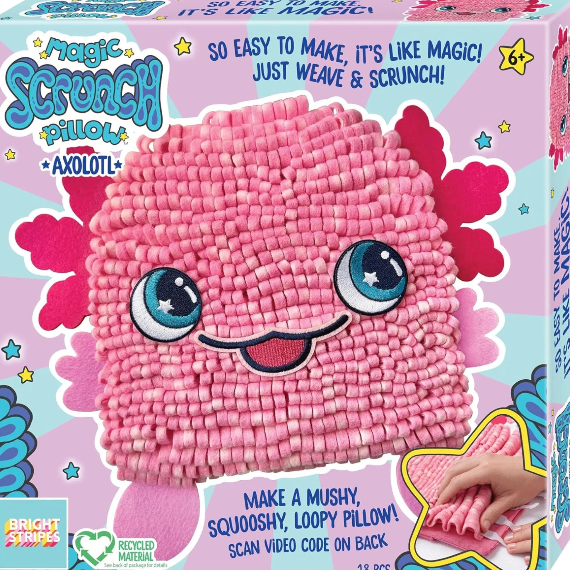 Calendar Holdings, LLC DIY Magic Scrunch Pillow Axolotl - Plush Craft Kit* Crafts & Activities