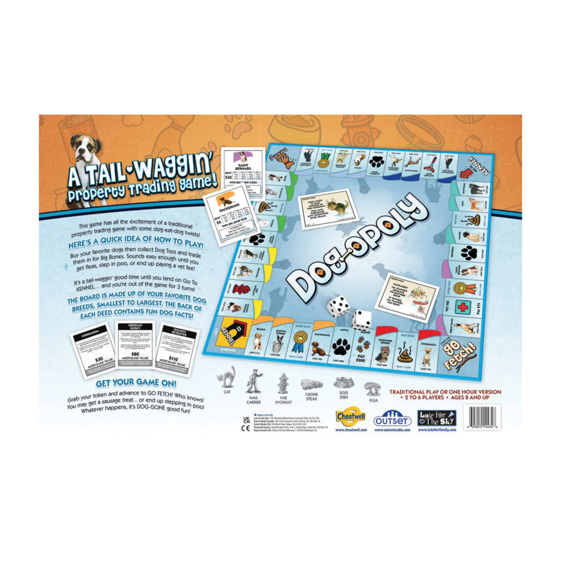 AreYouGame Dog-Opoly Monopoly-Style Board Game with Dog-Themed Play* Board Games|Role-Playing Games