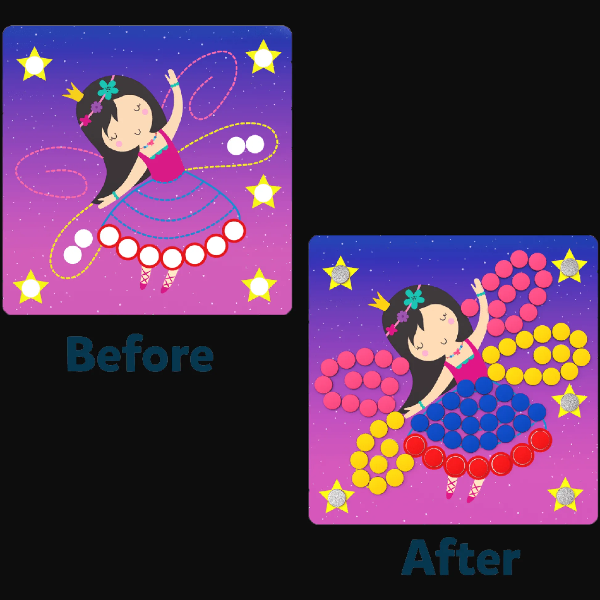 Skillmatics Dot It! Unicorn & Princess Sticker Art Kit - Magical Themes* Crafts & Activities
