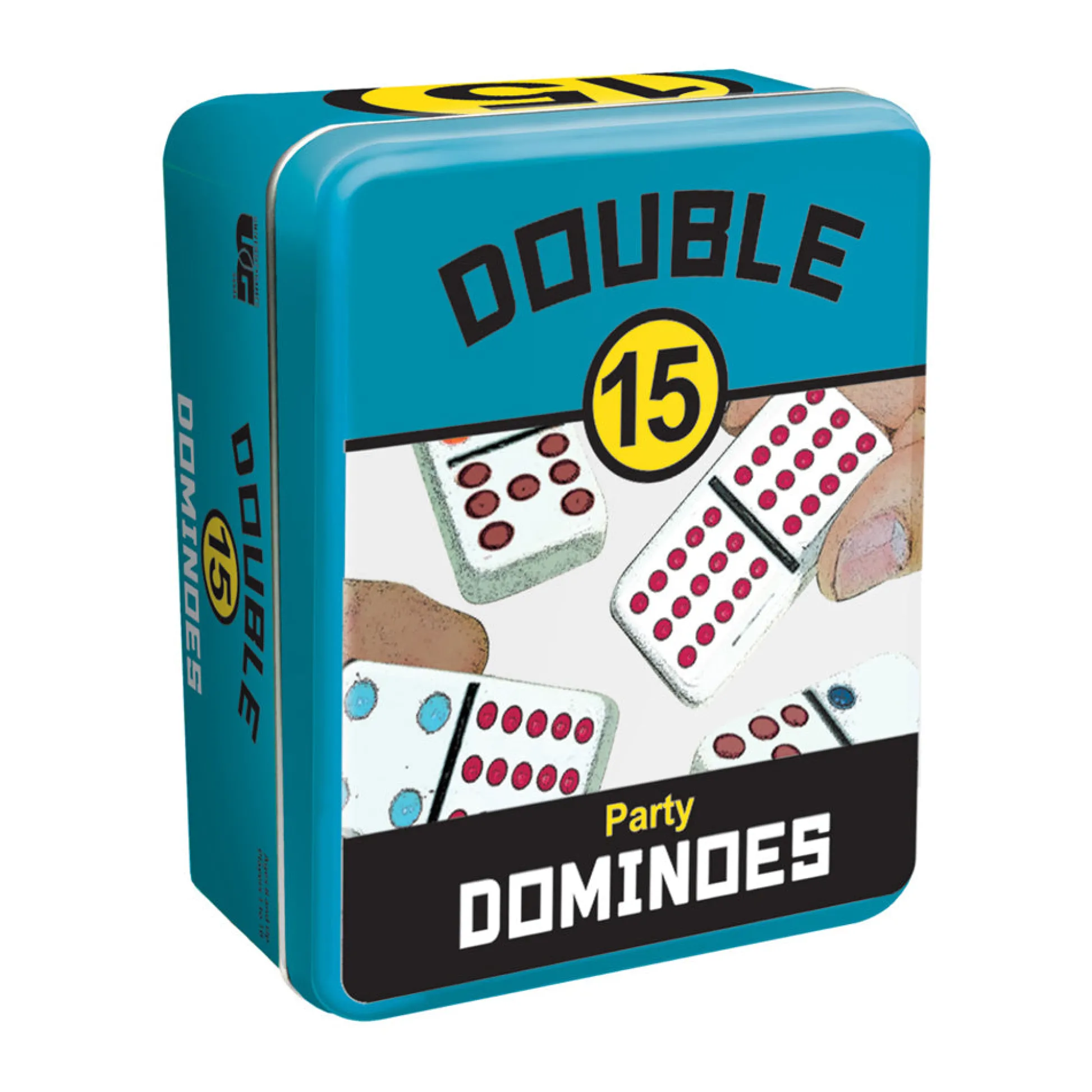 AreYouGame Double 15 Color Dot Dominoes Set with Durable Storage Tin* Dominoes & Tiles Games