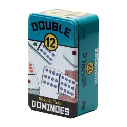 AreYouGame Double 12 Mexican Train Dominoes Game Set with Storage Tin* Dominoes & Tiles Games