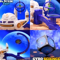 Flat River Group Dr. STEM Gyro Science 40-Piece Kit - Gyroscope Stunts & Auto Spin for Kids 8+* Science Toys