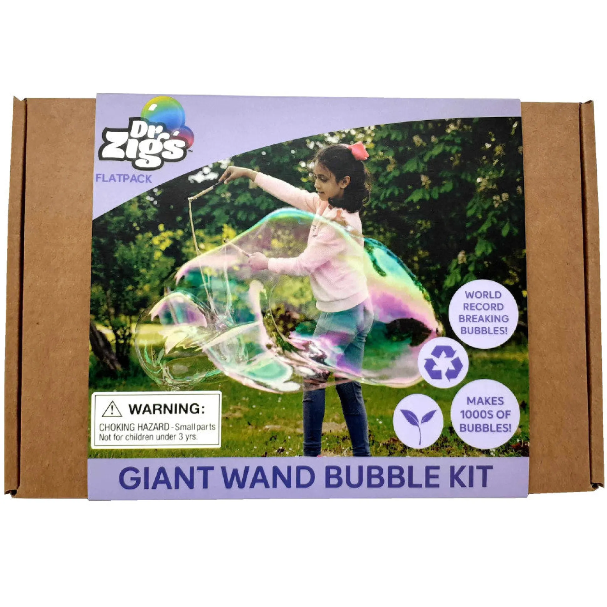 Flat River Group Dr Zigs Giant Bubble Kit - Eco-Friendly Outdoor Play Set for Kids, Ages 3+* Bubbles & Sidewalk Chalk