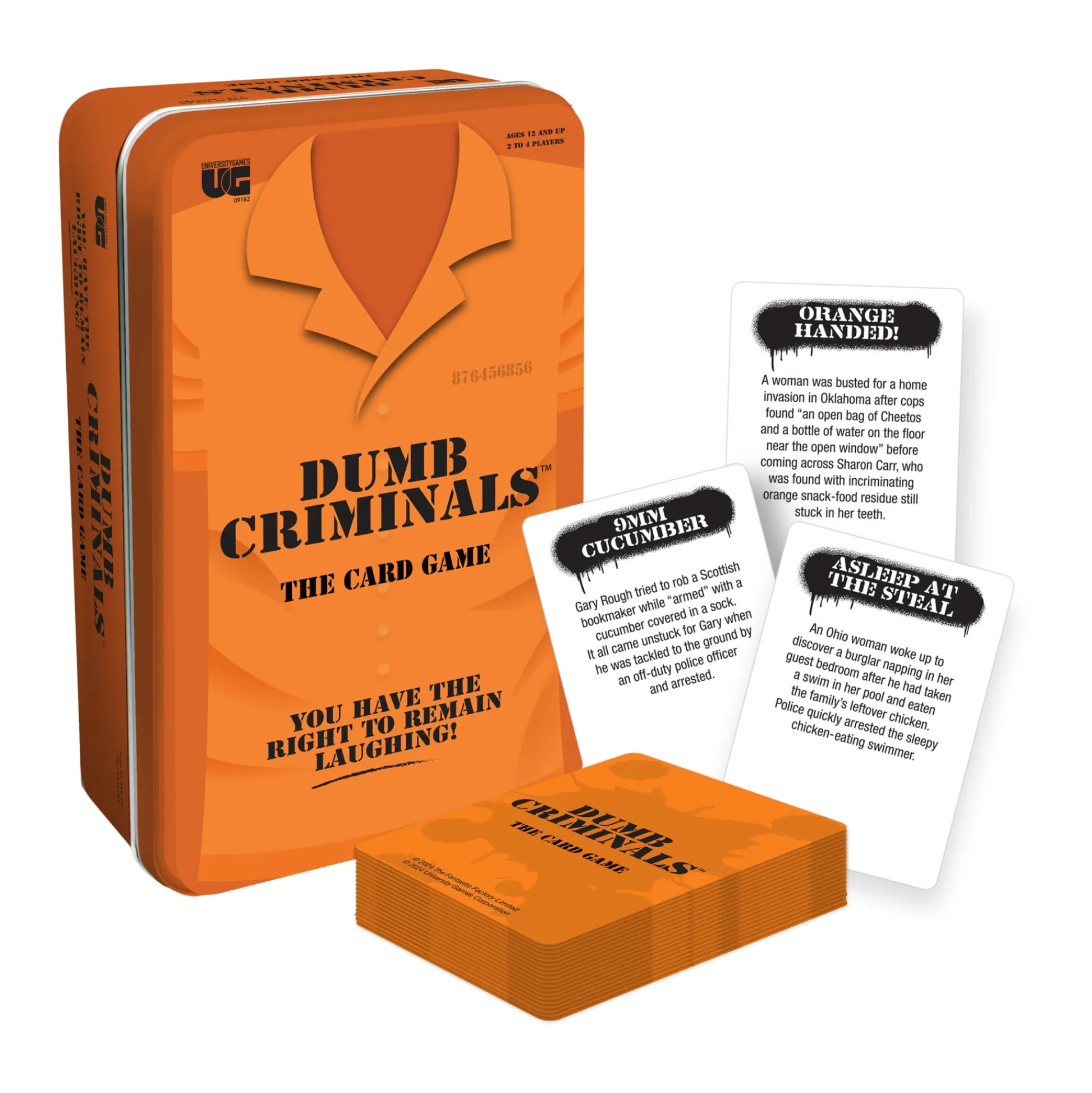 AreYouGame Dumb Criminals Card Game Tin – A Quiz Game of Hilarious Heists* Card Games