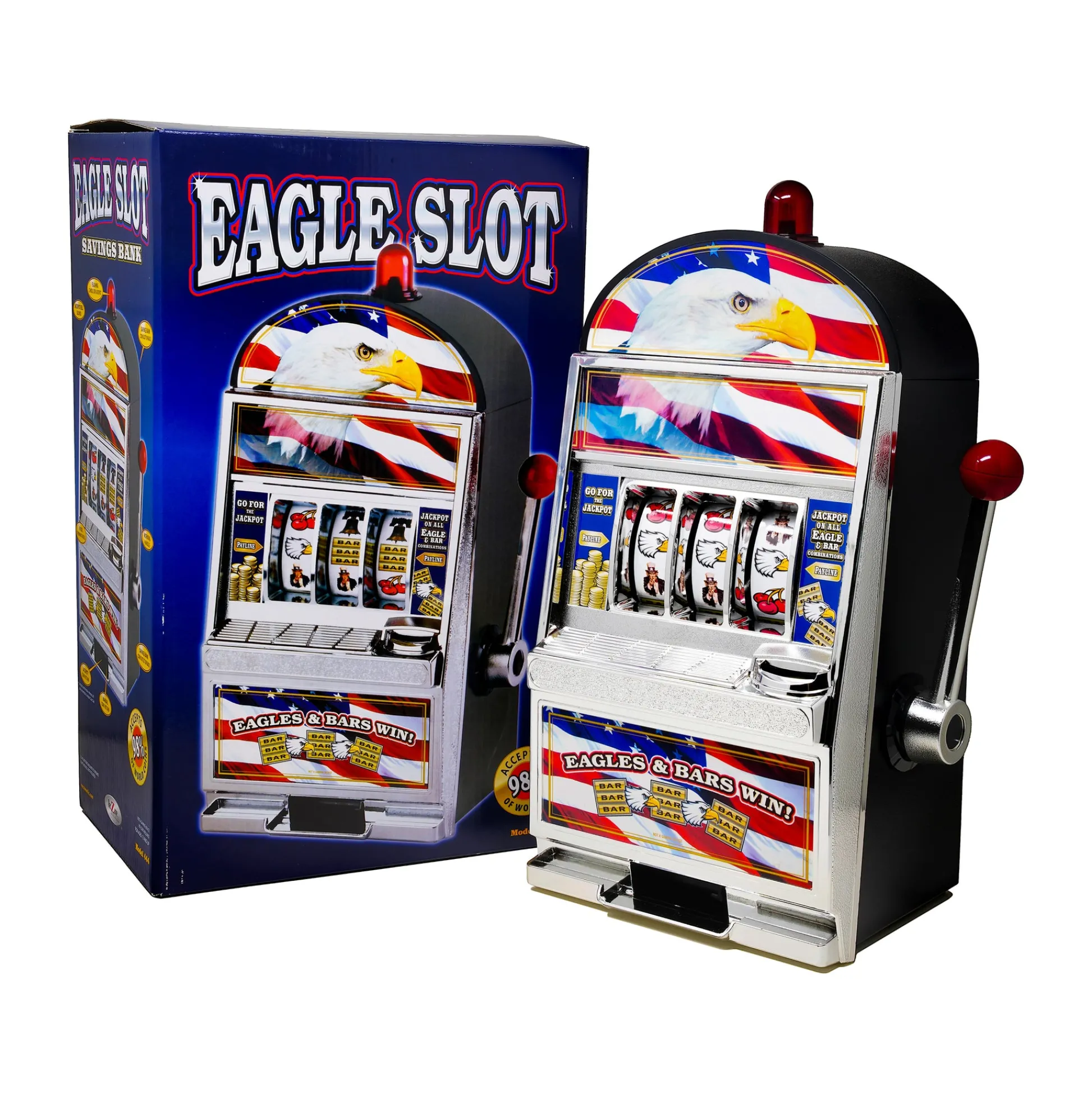 AreYouGame Eagle Slot Savings Bank: Patriotic Casino-Style Fun* Classic Games