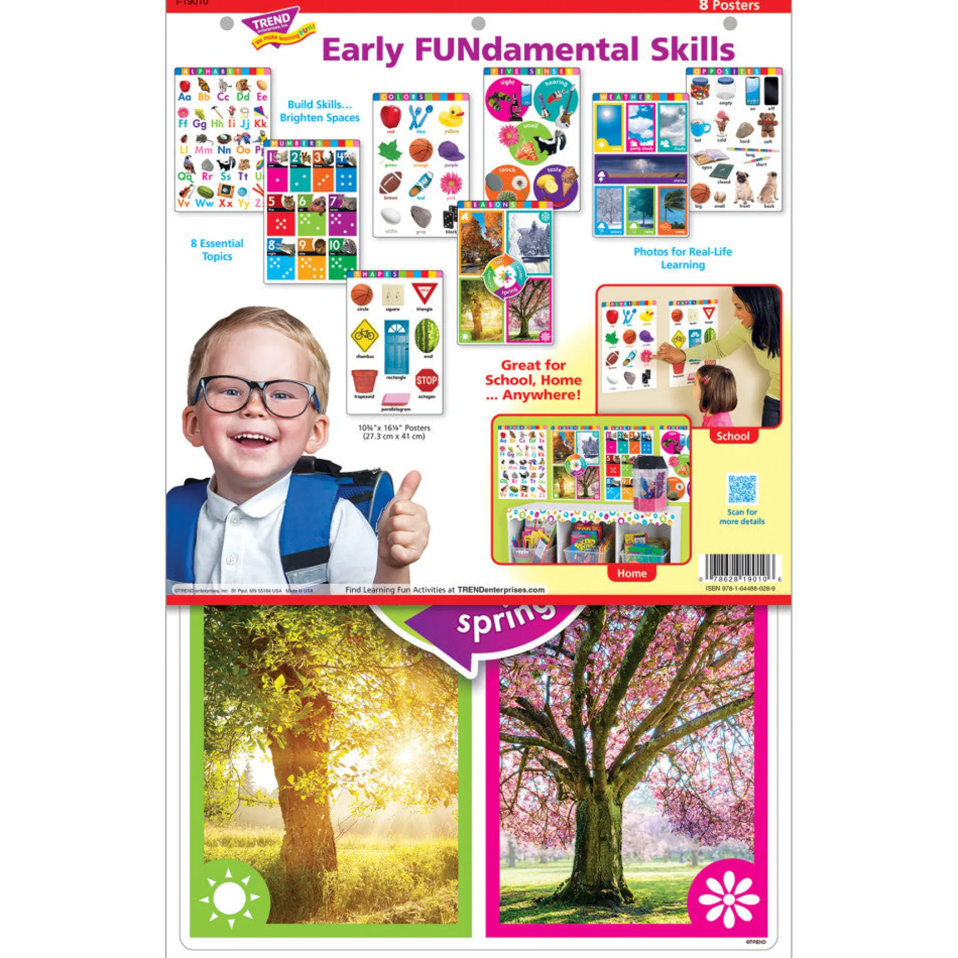 Flat River Group Early FUNdamental Skills Learning Set - Educational Posters for Kids* Preschool Learning & Development Toys