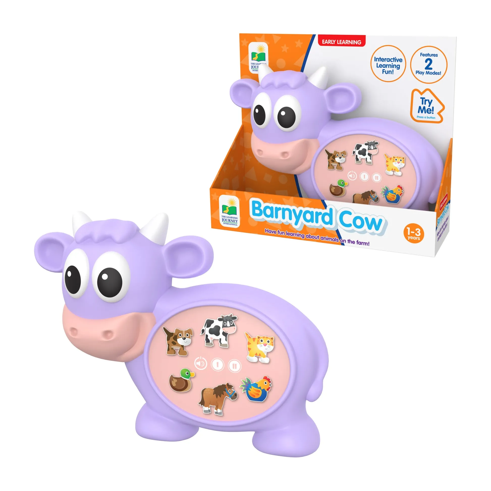AreYouGame Early Learning - Barnyard Cow Interactive Learning Toy* Preschool Education Toys & Activities