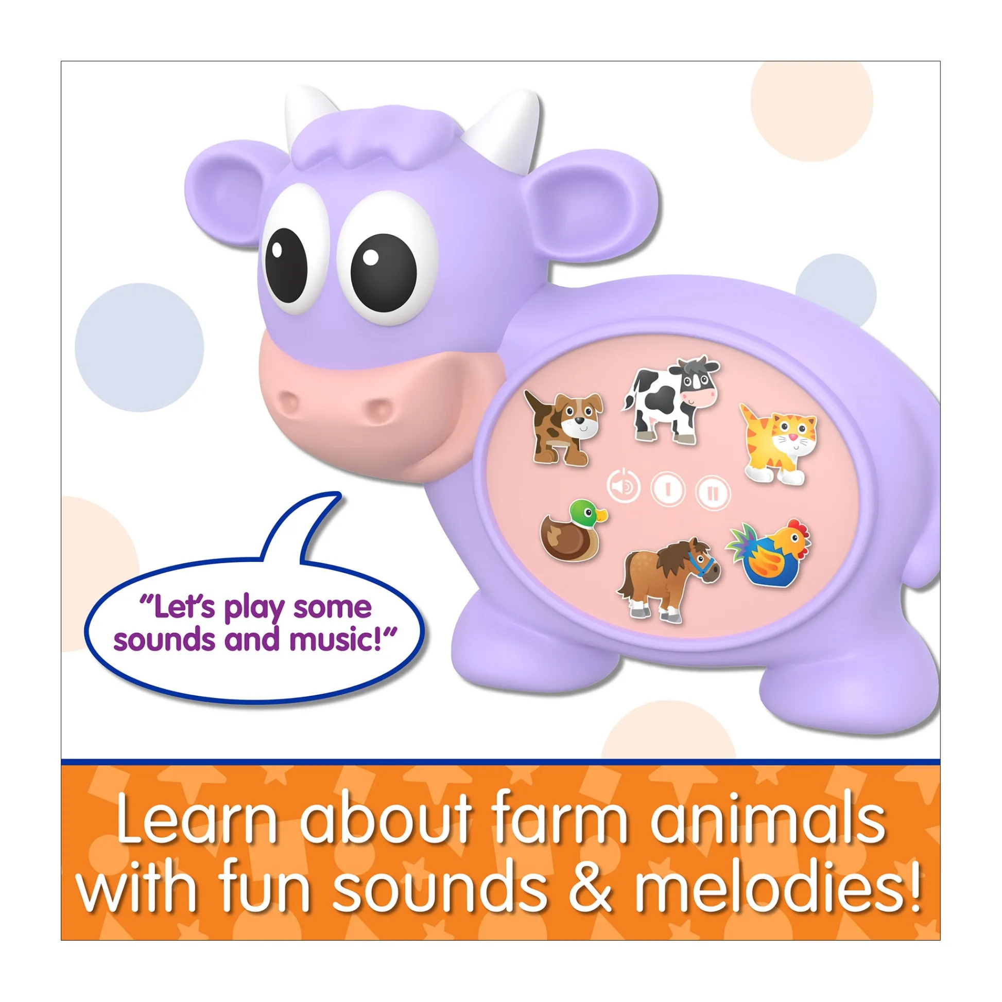 AreYouGame Early Learning - Barnyard Cow Interactive Learning Toy* Preschool Education Toys & Activities