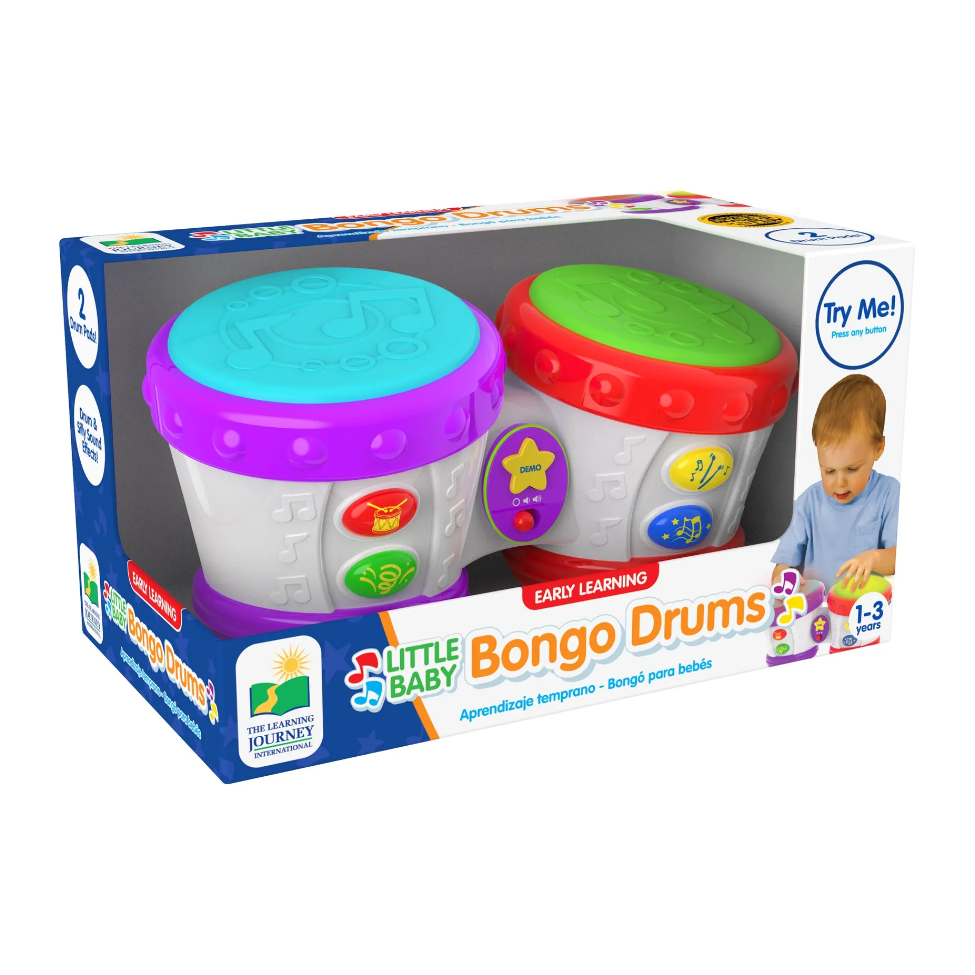 AreYouGame Early Learning Little Baby Bongo Drums Interactive Musical Toy* Preschool Education Toys & Activities