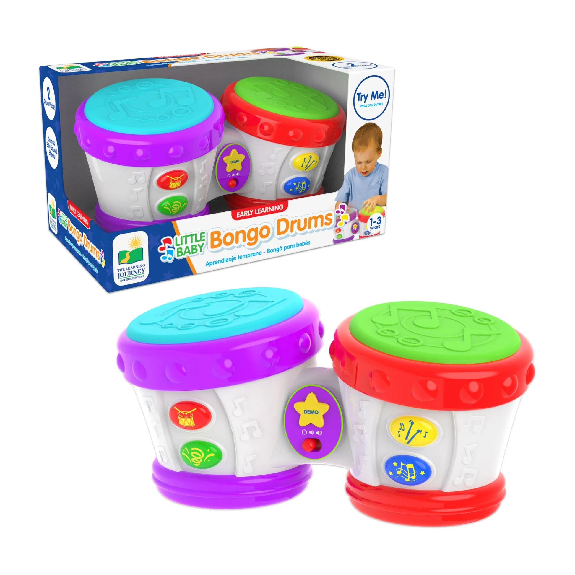 AreYouGame Early Learning Little Baby Bongo Drums Interactive Musical Toy* Preschool Education Toys & Activities