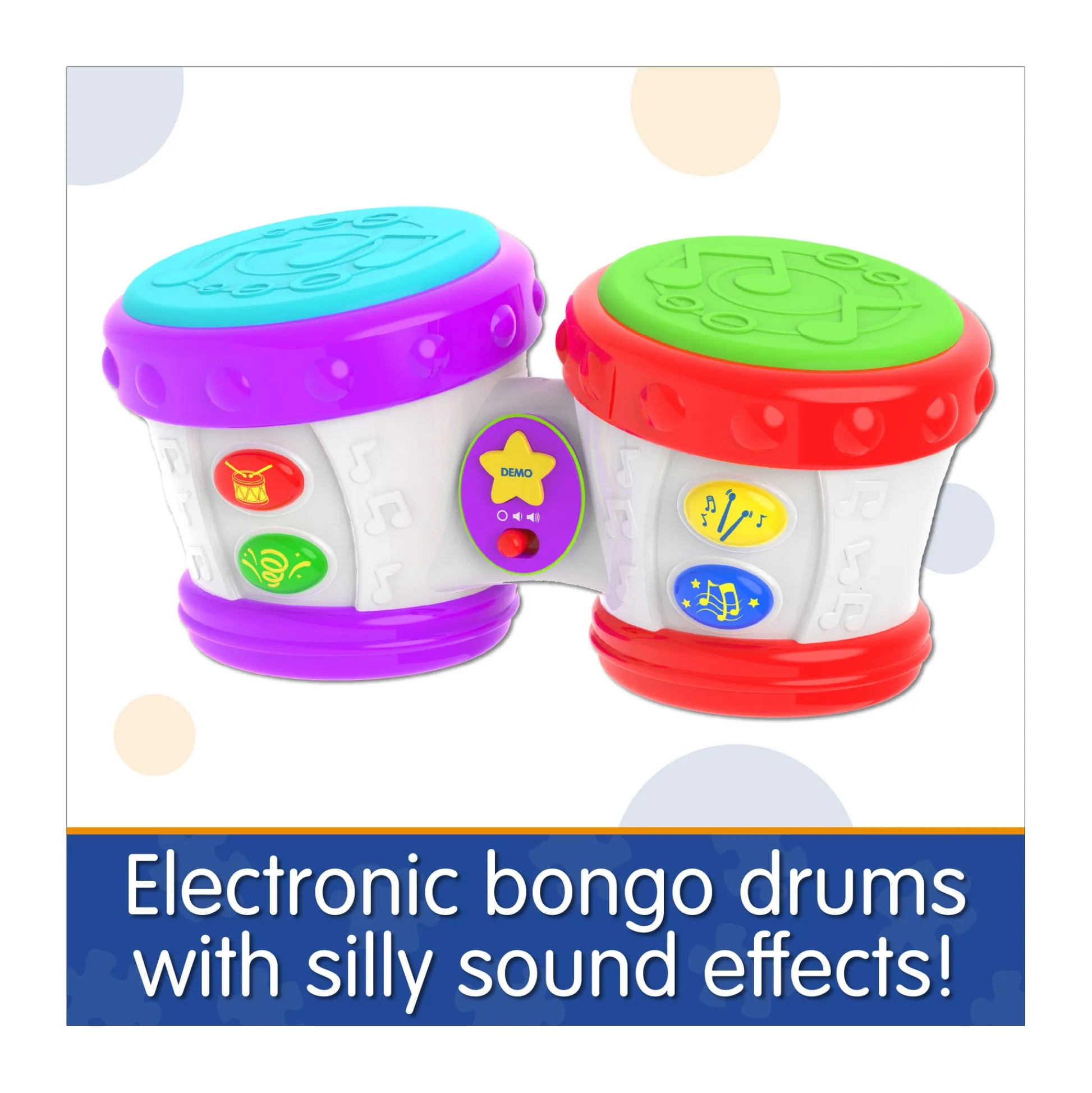 AreYouGame Early Learning Little Baby Bongo Drums Interactive Musical Toy* Preschool Education Toys & Activities